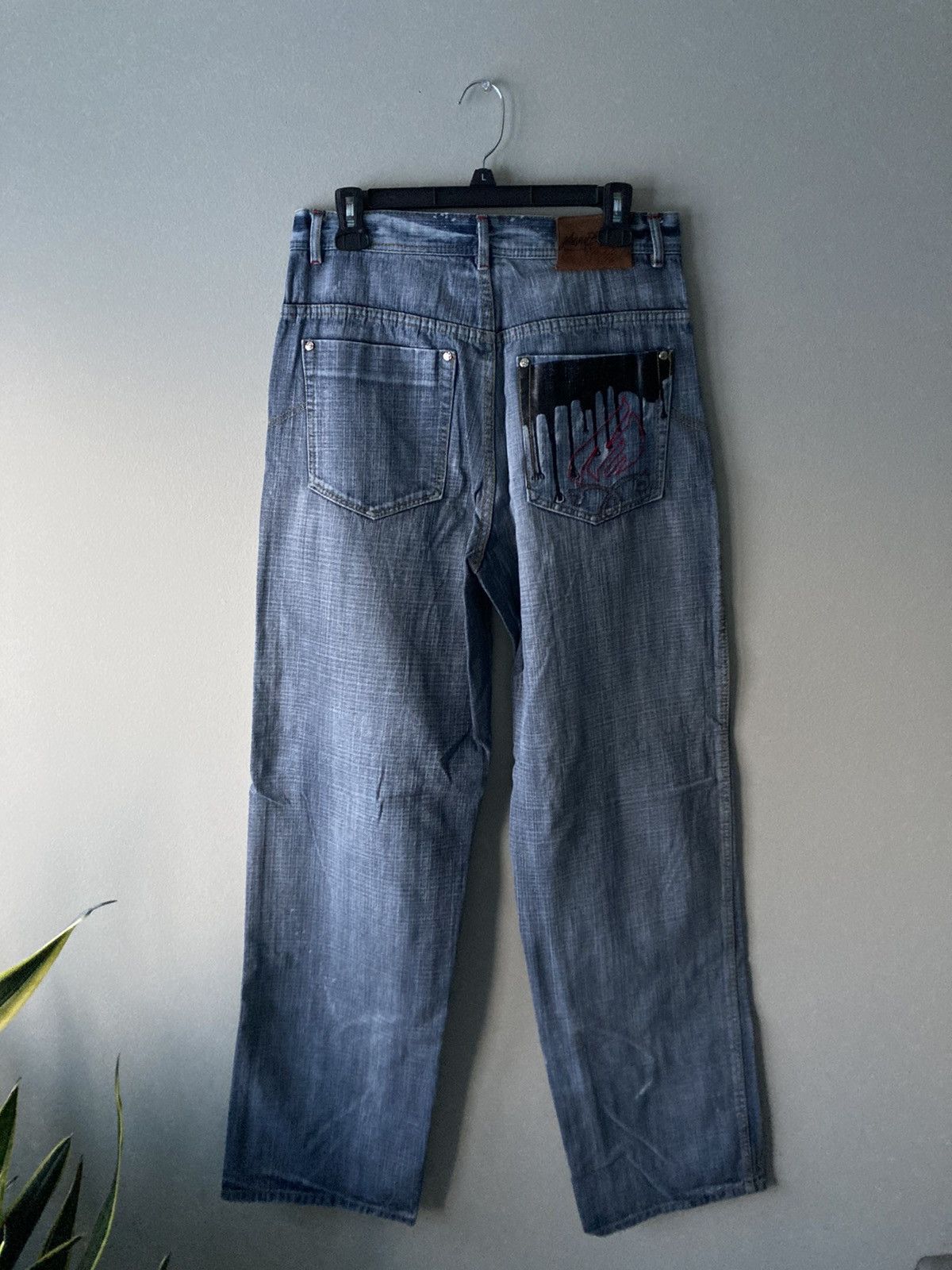 Vintage RARE JOHNNY BLAZE WU TANG GHOST RIDER DENIM JEANS Size US 32 / EU 48 - 1 Thumbnail