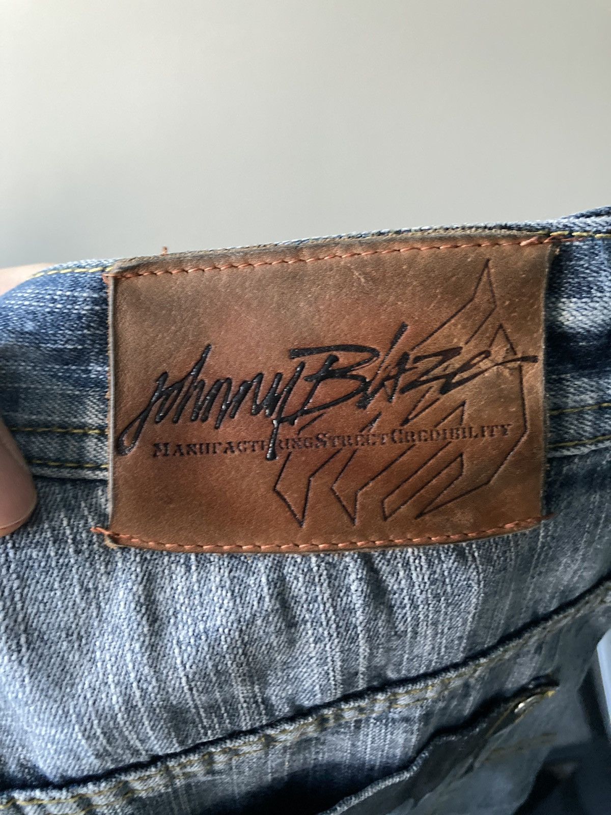 Vintage RARE JOHNNY BLAZE WU TANG GHOST RIDER DENIM JEANS Size US 32 / EU 48 - 4 Thumbnail