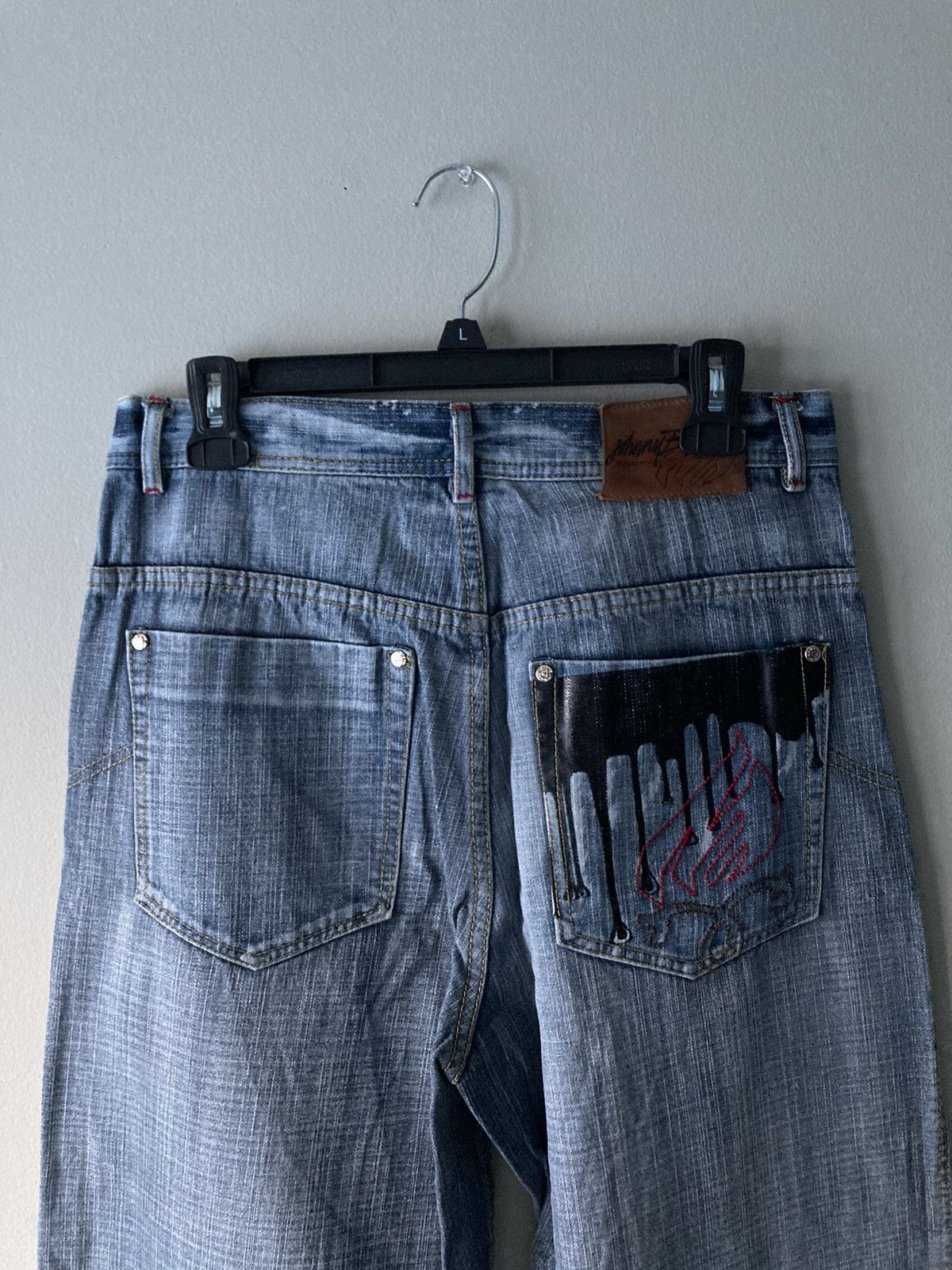 Vintage RARE JOHNNY BLAZE WU TANG GHOST RIDER DENIM JEANS Size US 32 / EU 48 - 2 Thumbnail