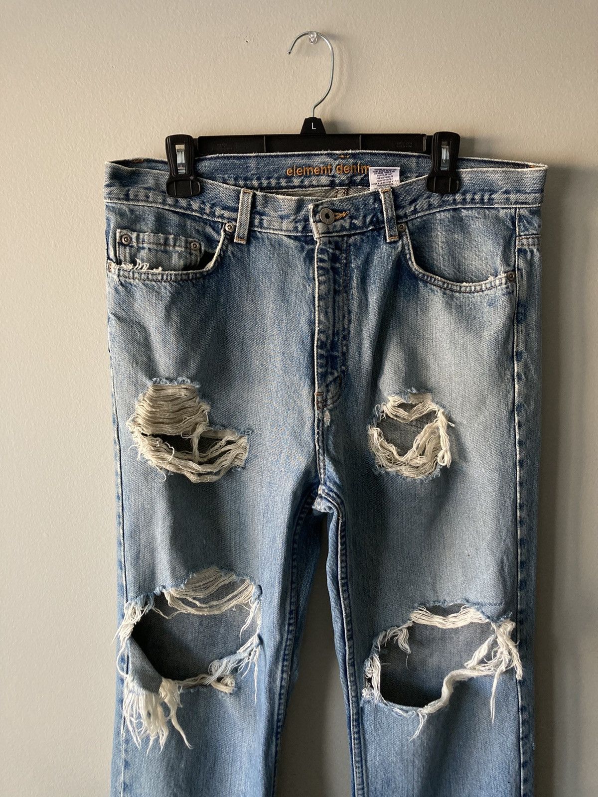 Element VINTAGE ELEMENT SKATE DISTRESSED & DESTROYED DENIM Size US 32 / EU 48 - 2 Thumbnail