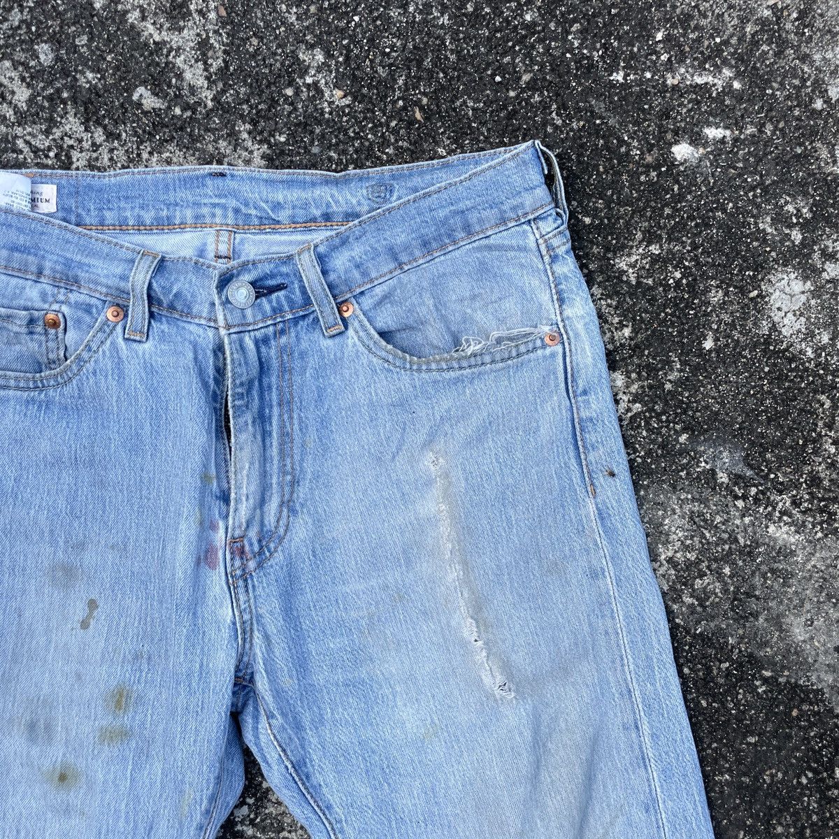 Levi's Levis Big E Distressed Denim Jeans Size US 30 / EU 46 - 2 Thumbnail