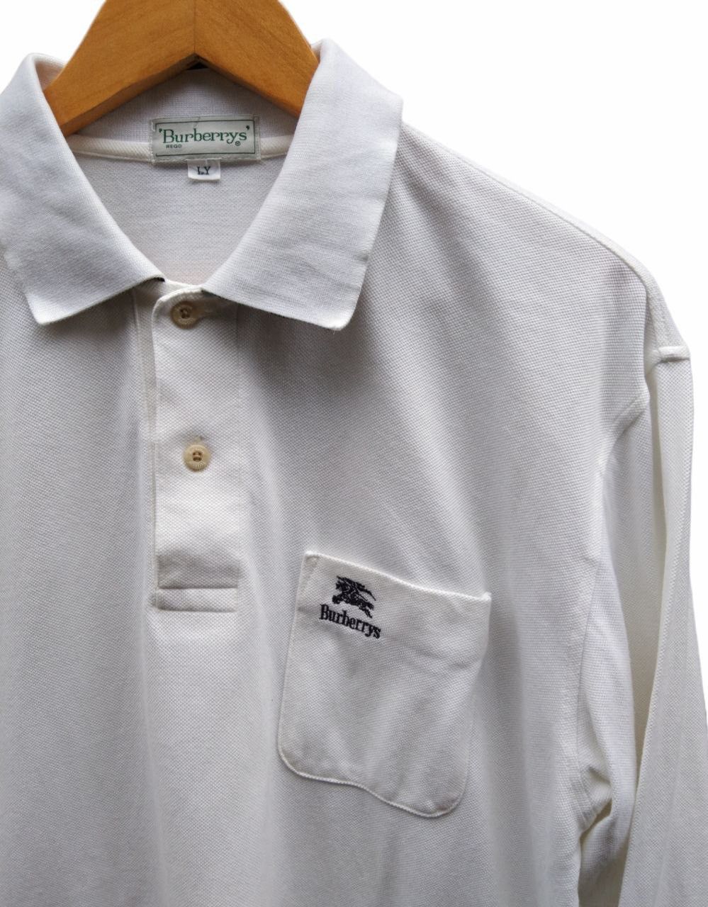 Burberry Vintage Burberrys Polo Longsleeve Size US L / EU 52-54 / 3 - 3 Thumbnail