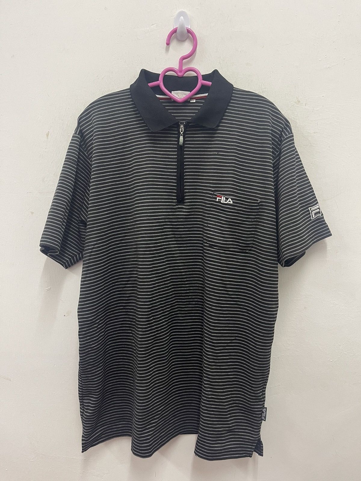 Fila Rare Vintage FILA Single Pocket Striped Polo Size US L / EU 52-54 / 3 - 1 Thumbnail
