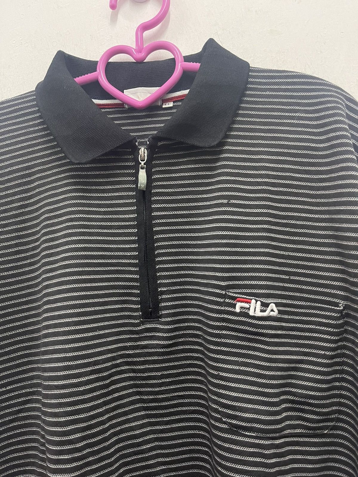 Fila Rare Vintage FILA Single Pocket Striped Polo Size US L / EU 52-54 / 3 - 3 Thumbnail