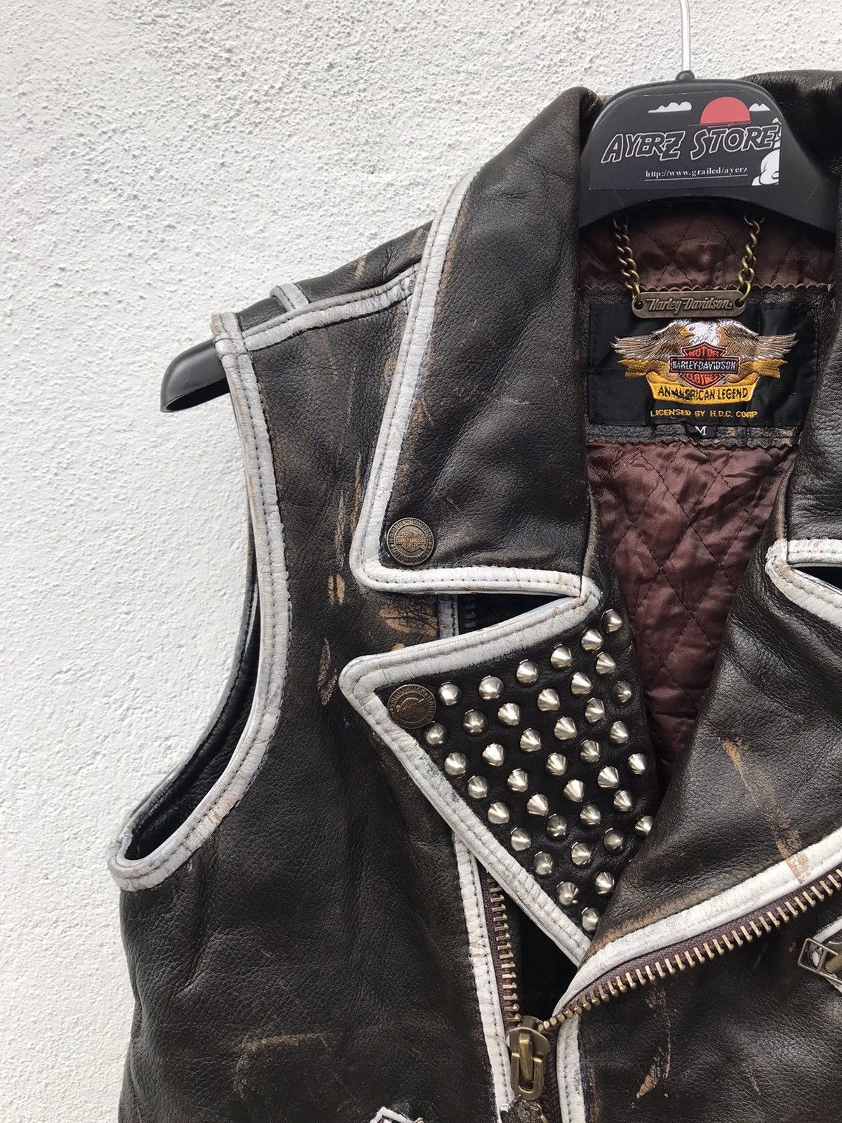 Genuine Leather × Harley Davidson HARLEY DAVIDSON DOUBLE COLLAR BIG LOGO JACKETS Size US M / EU 48-50 / 2 - 6 Thumbnail
