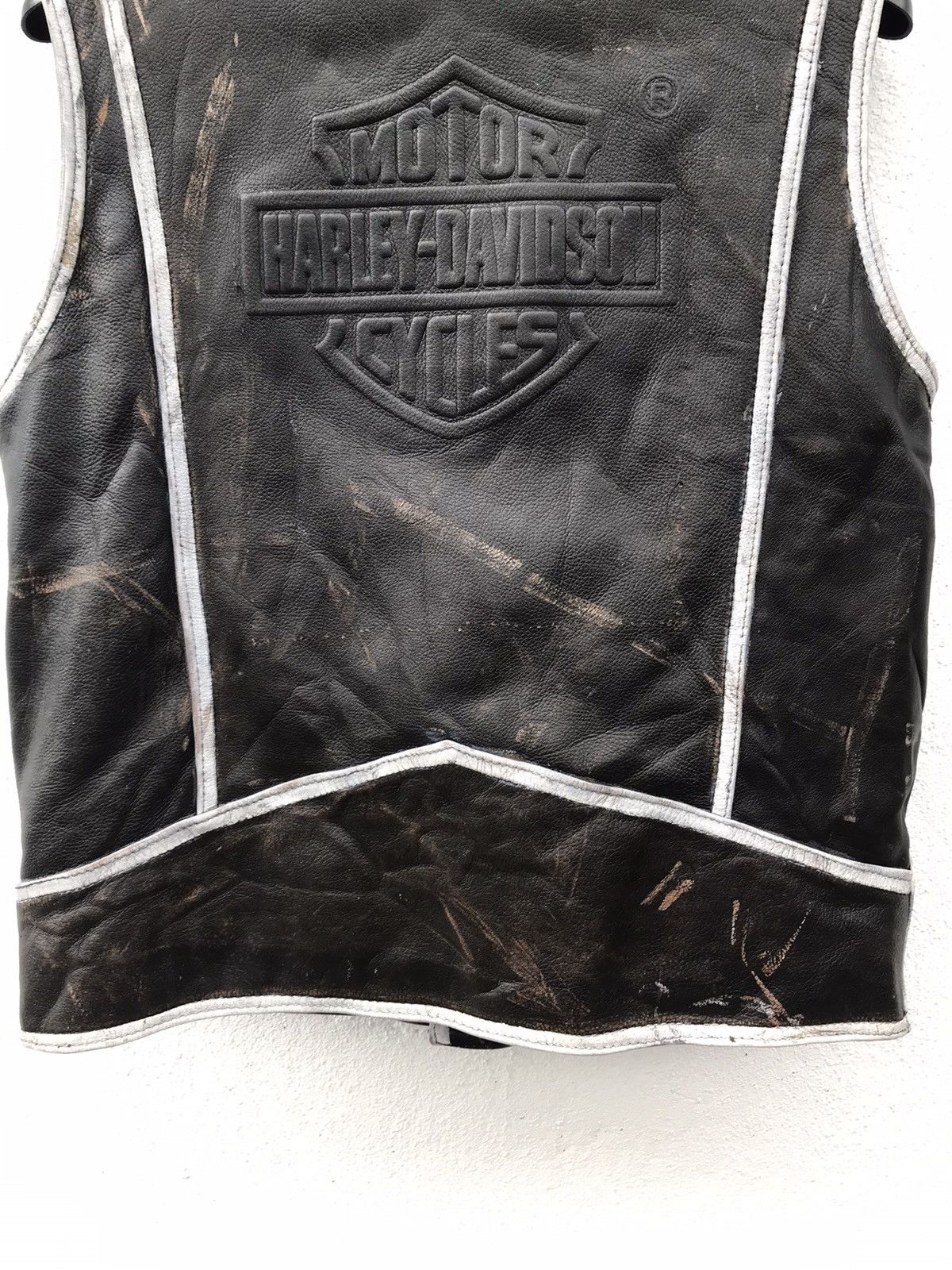 Genuine Leather × Harley Davidson HARLEY DAVIDSON DOUBLE COLLAR BIG LOGO JACKETS Size US M / EU 48-50 / 2 - 12 Thumbnail