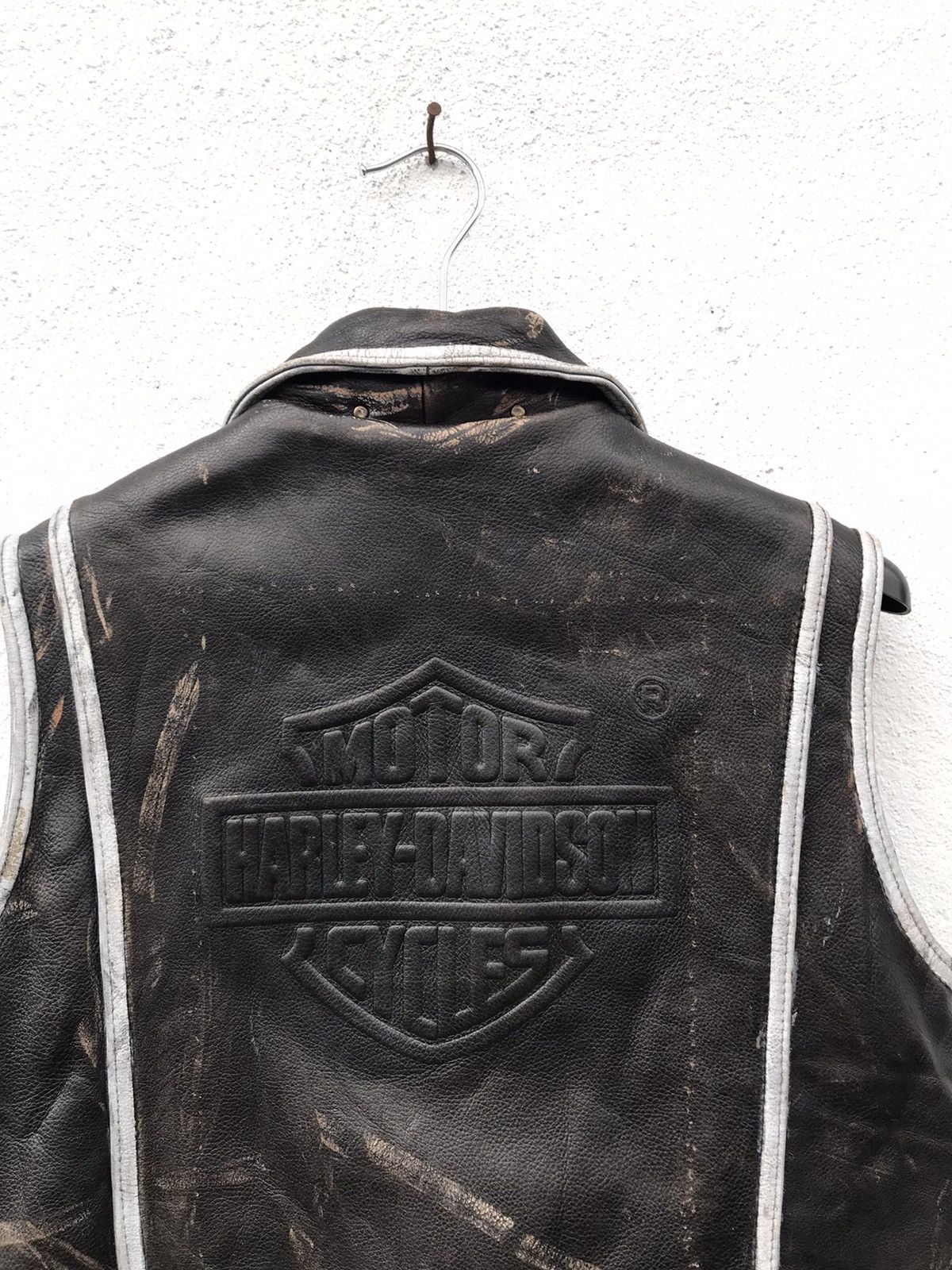 Genuine Leather × Harley Davidson HARLEY DAVIDSON DOUBLE COLLAR BIG LOGO JACKETS Size US M / EU 48-50 / 2 - 13 Thumbnail