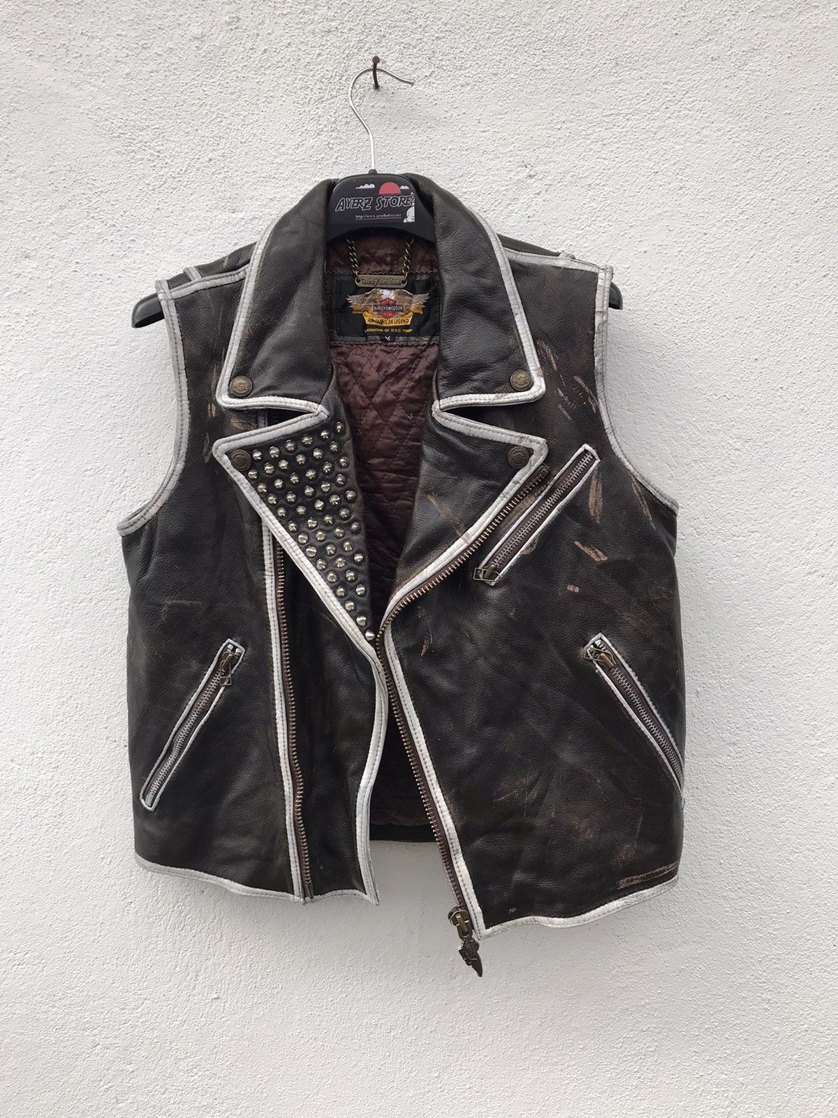 Genuine Leather × Harley Davidson HARLEY DAVIDSON DOUBLE COLLAR BIG LOGO JACKETS Size US M / EU 48-50 / 2 - 16 Thumbnail