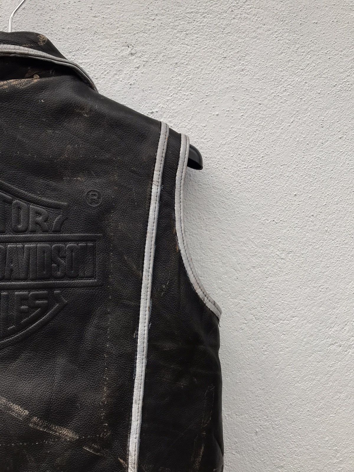 Genuine Leather × Harley Davidson HARLEY DAVIDSON DOUBLE COLLAR BIG LOGO JACKETS Size US M / EU 48-50 / 2 - 15 Thumbnail