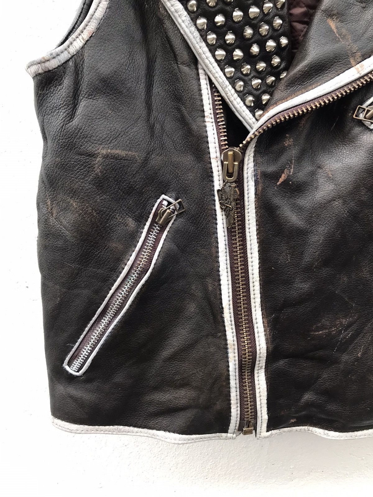 Genuine Leather × Harley Davidson HARLEY DAVIDSON DOUBLE COLLAR BIG LOGO JACKETS Size US M / EU 48-50 / 2 - 10 Thumbnail