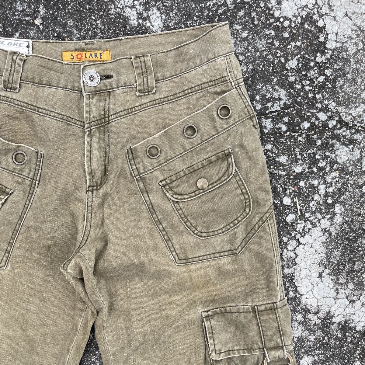 If Six Was Nine Vintage Solare Military Tactical Bondage Pants Size US 35 - 2 Thumbnail