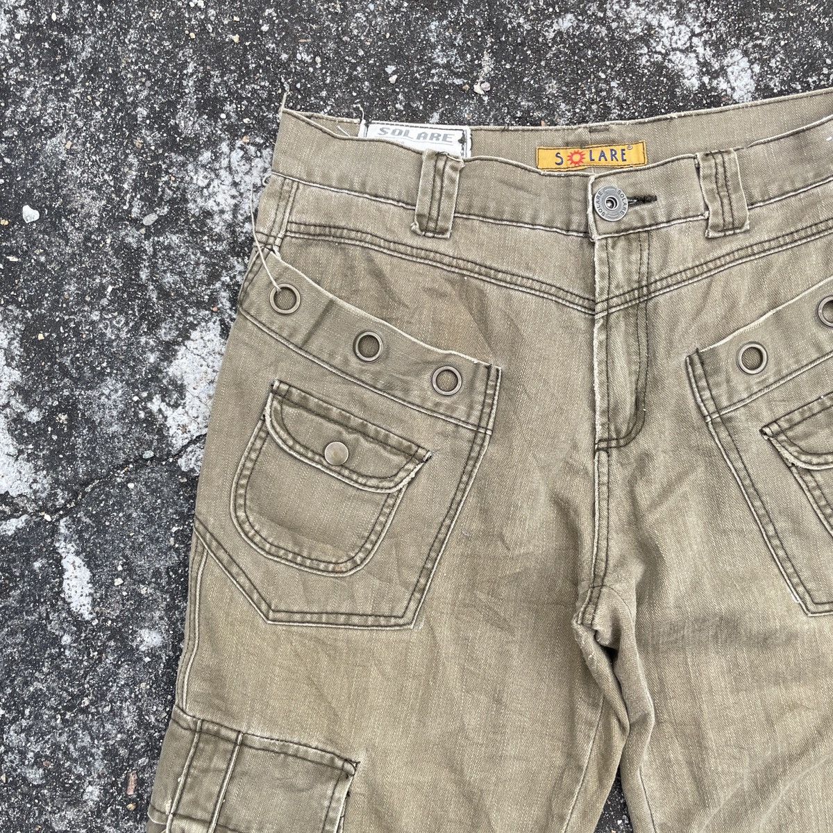 If Six Was Nine Vintage Solare Military Tactical Bondage Pants Size US 35 - 3 Thumbnail