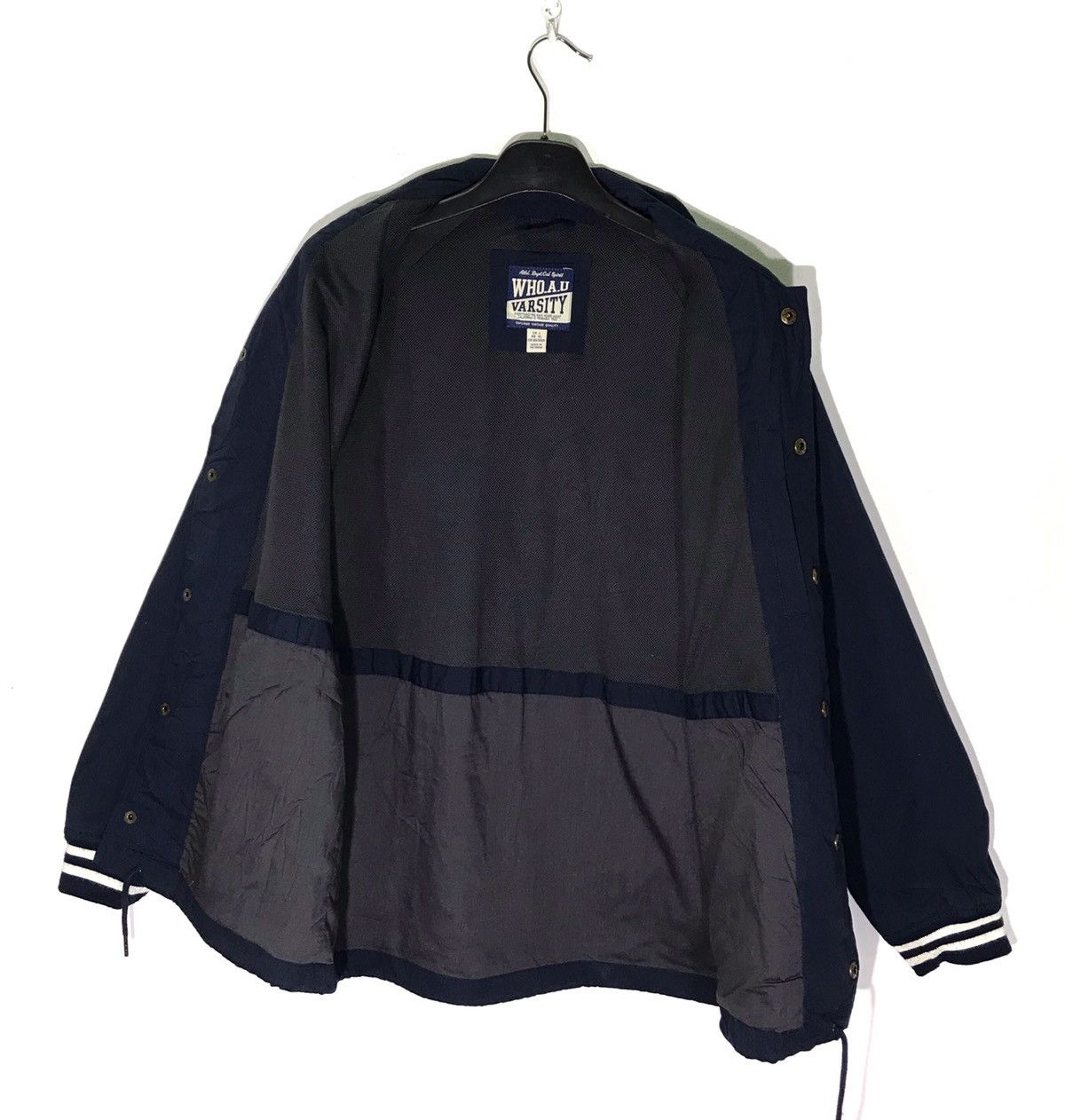 Who A.U. Who A U Big Logo State Division Varsity Jacket Size US L / EU 52-54 / 3 - 3 Thumbnail