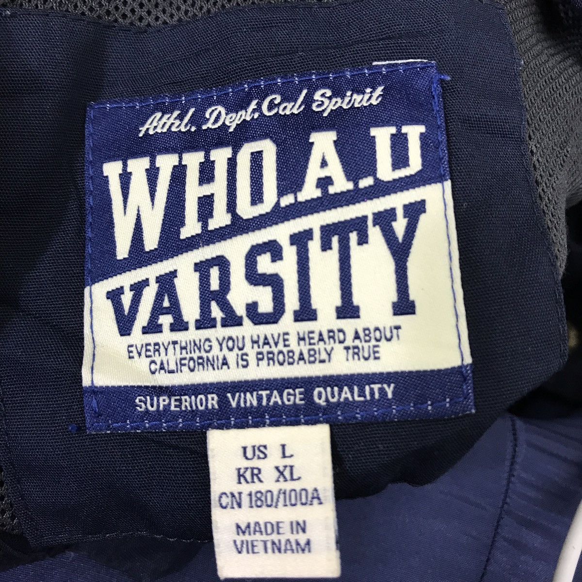 Who A.U. Who A U Big Logo State Division Varsity Jacket Size US L / EU 52-54 / 3 - 4 Thumbnail