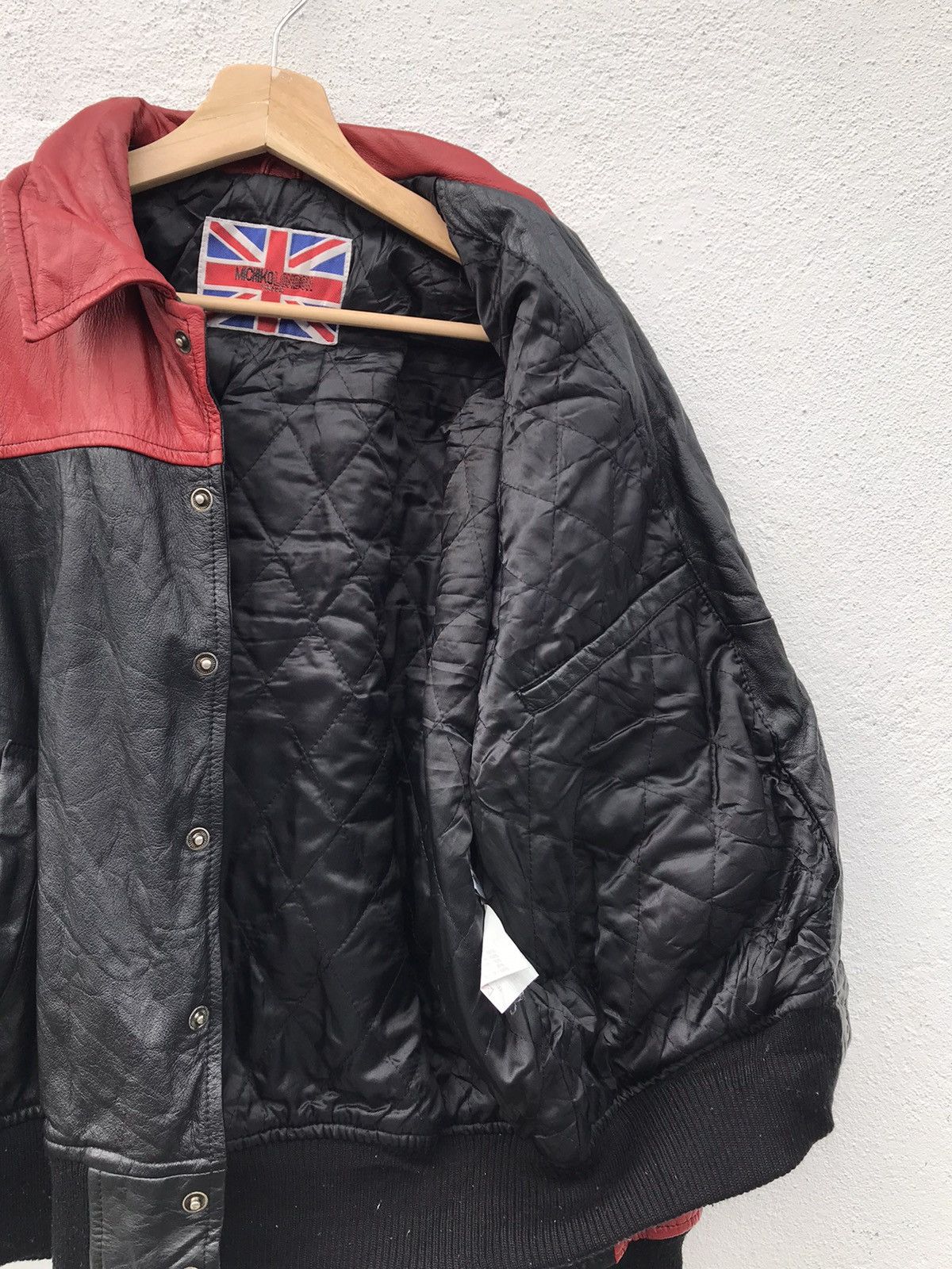 Michiko Koshino London × Vintage Michiko Koshino London Baseball Leather Jackets Size US M / EU 48-50 / 2 - 14 Thumbnail