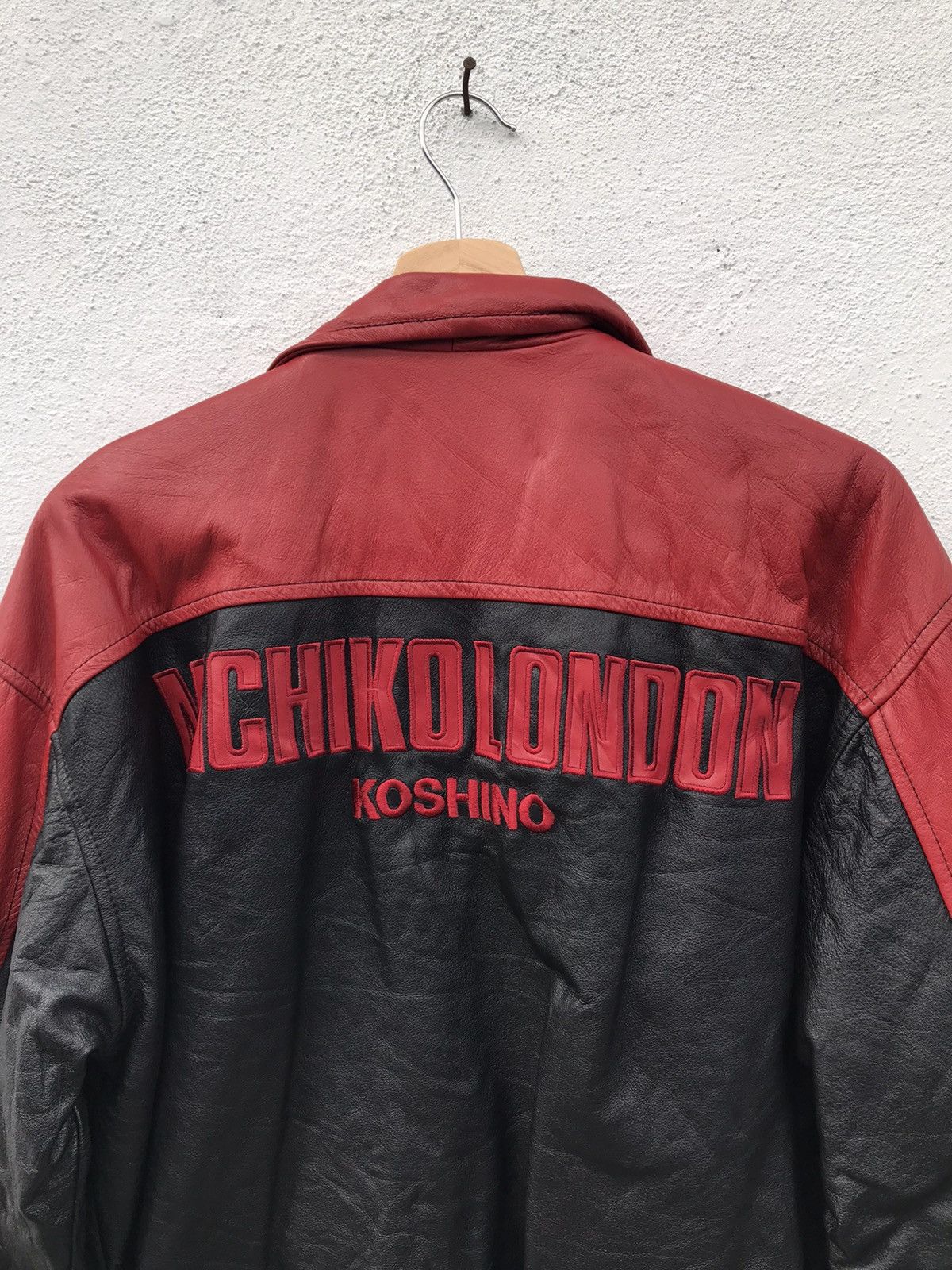 Michiko Koshino London × Vintage Michiko Koshino London Baseball Leather Jackets Size US M / EU 48-50 / 2 - 11 Thumbnail