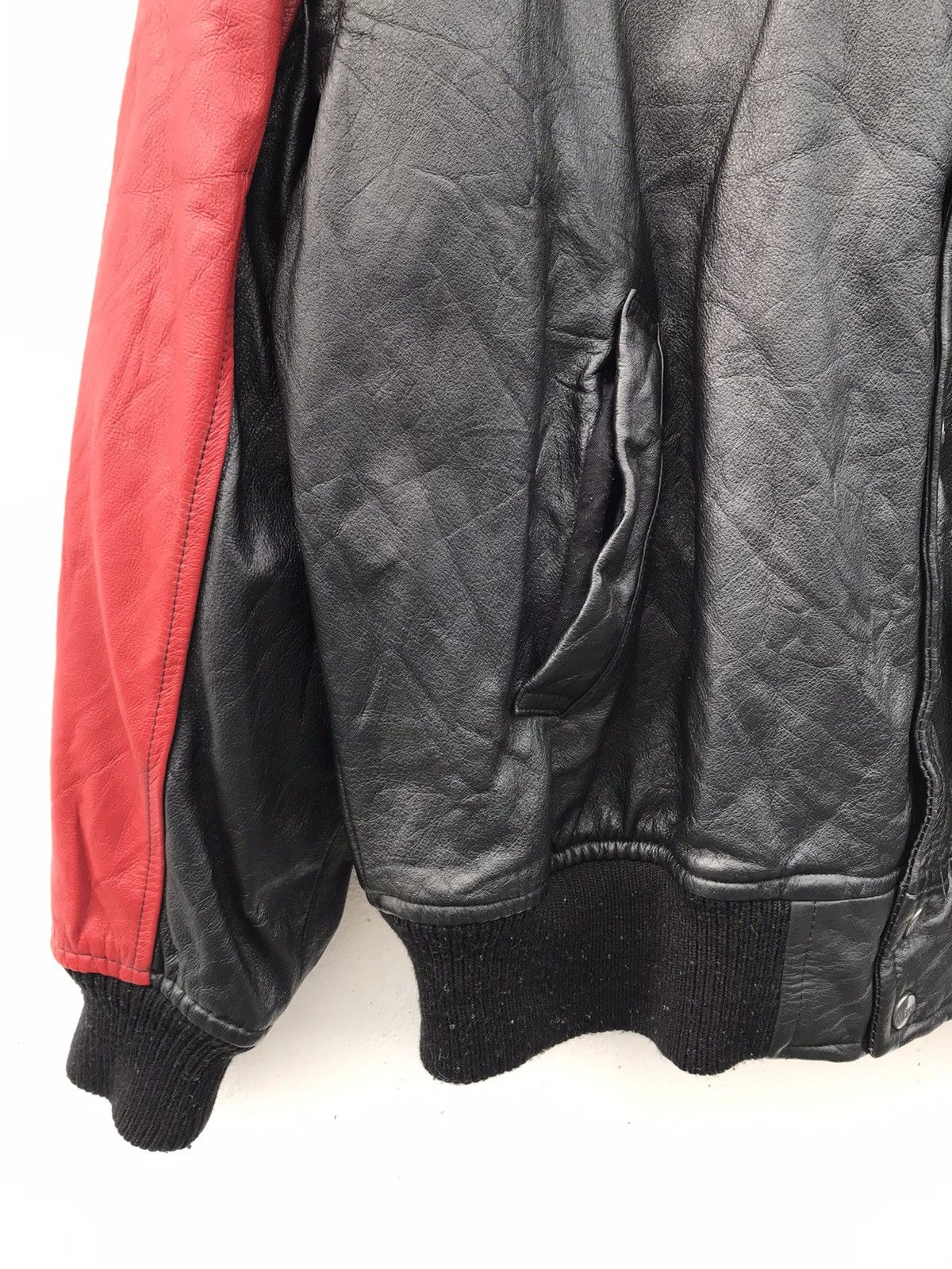 Michiko Koshino London × Vintage Michiko Koshino London Baseball Leather Jackets Size US M / EU 48-50 / 2 - 4 Thumbnail