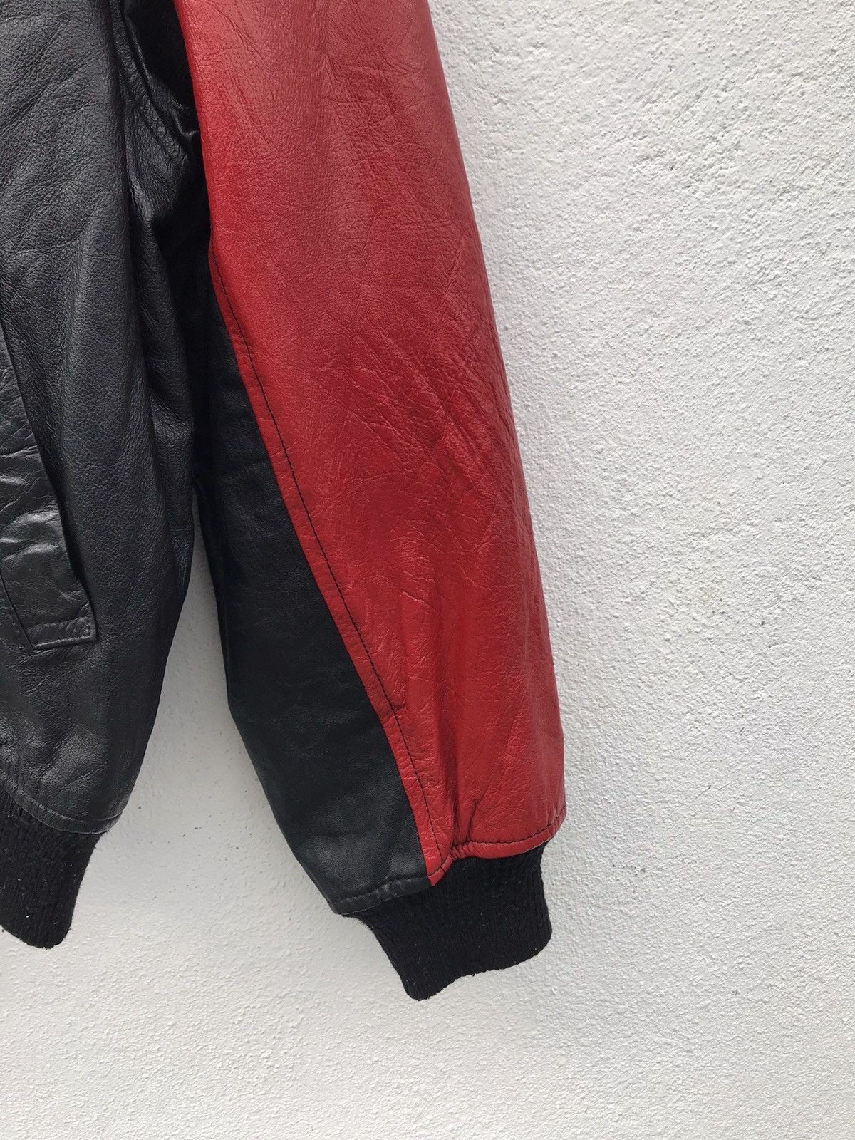 Michiko Koshino London × Vintage Michiko Koshino London Baseball Leather Jackets Size US M / EU 48-50 / 2 - 6 Thumbnail