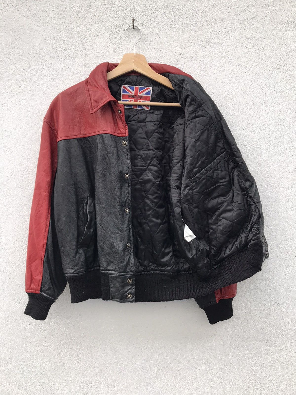Michiko Koshino London × Vintage Michiko Koshino London Baseball Leather Jackets Size US M / EU 48-50 / 2 - 13 Thumbnail