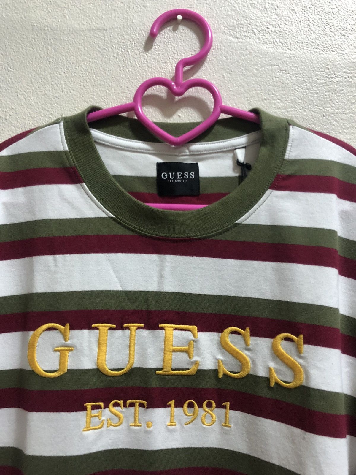 A$AP Rocky × Guess Rare GUESS Striped Embroidered Sewn Spell Out Shirt Size US L / EU 52-54 / 3 - 2 Thumbnail