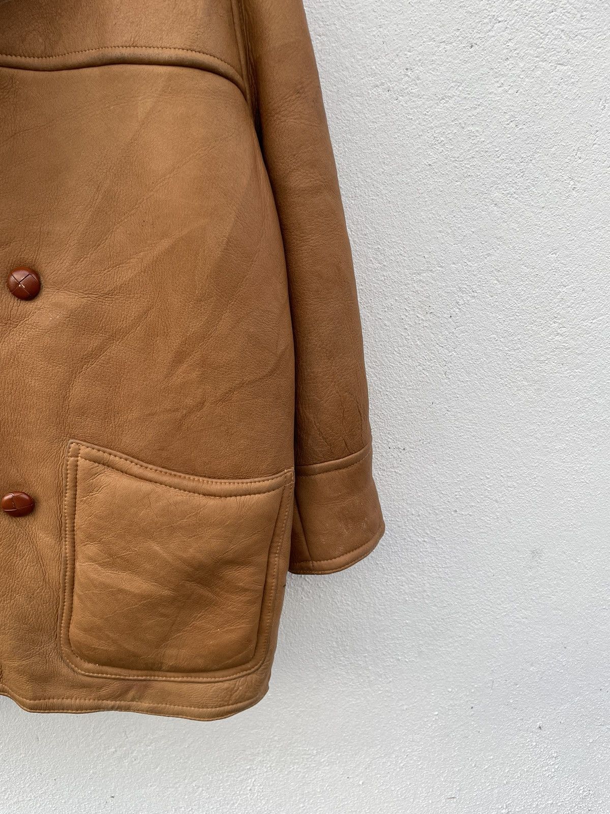 Vintage Woolea Real Lamb Skin Made In England Leather Jackets Size US XXS / EU 40 - 3 Thumbnail