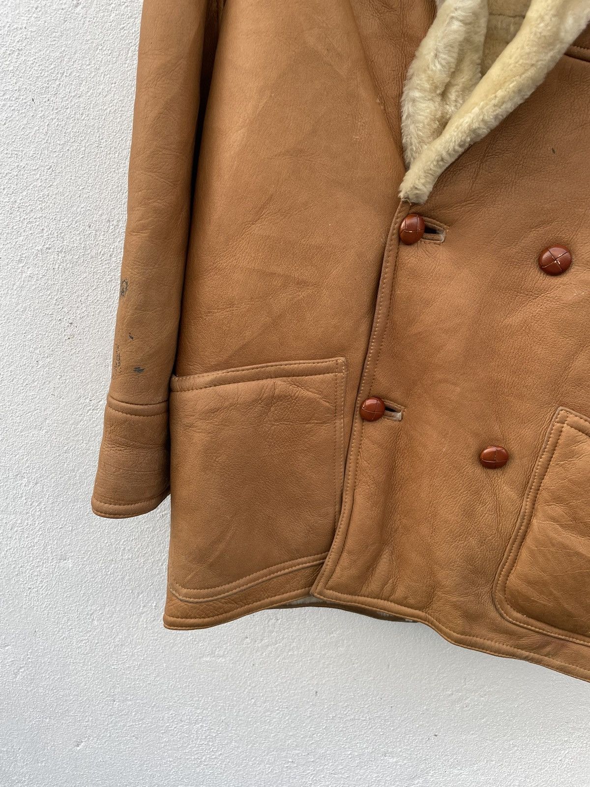 Vintage Woolea Real Lamb Skin Made In England Leather Jackets Size US XXS / EU 40 - 4 Thumbnail
