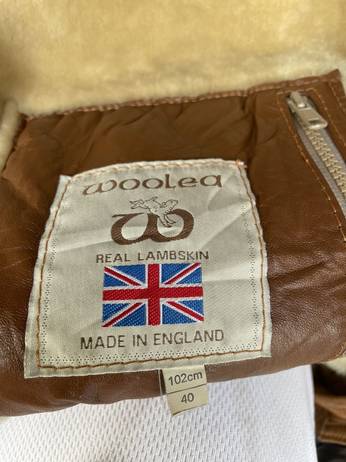 Vintage Woolea Real Lamb Skin Made In England Leather Jackets Size US XXS / EU 40 - 12 Thumbnail