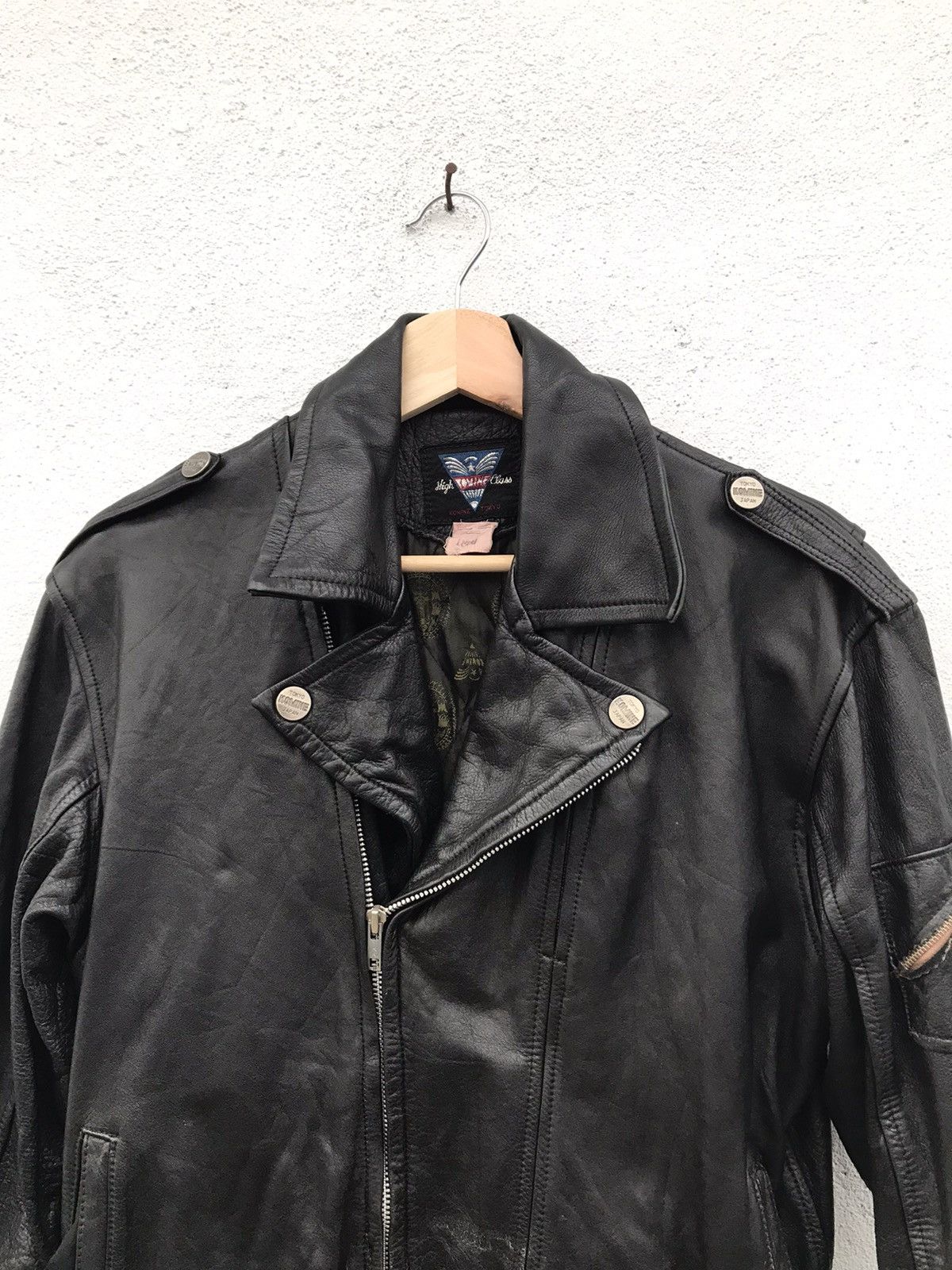 Seditionaries Komine Tokyo Japan Punk Bikers Double Collar Leather Jacket Size US L / EU 52-54 / 3 - 5 Thumbnail