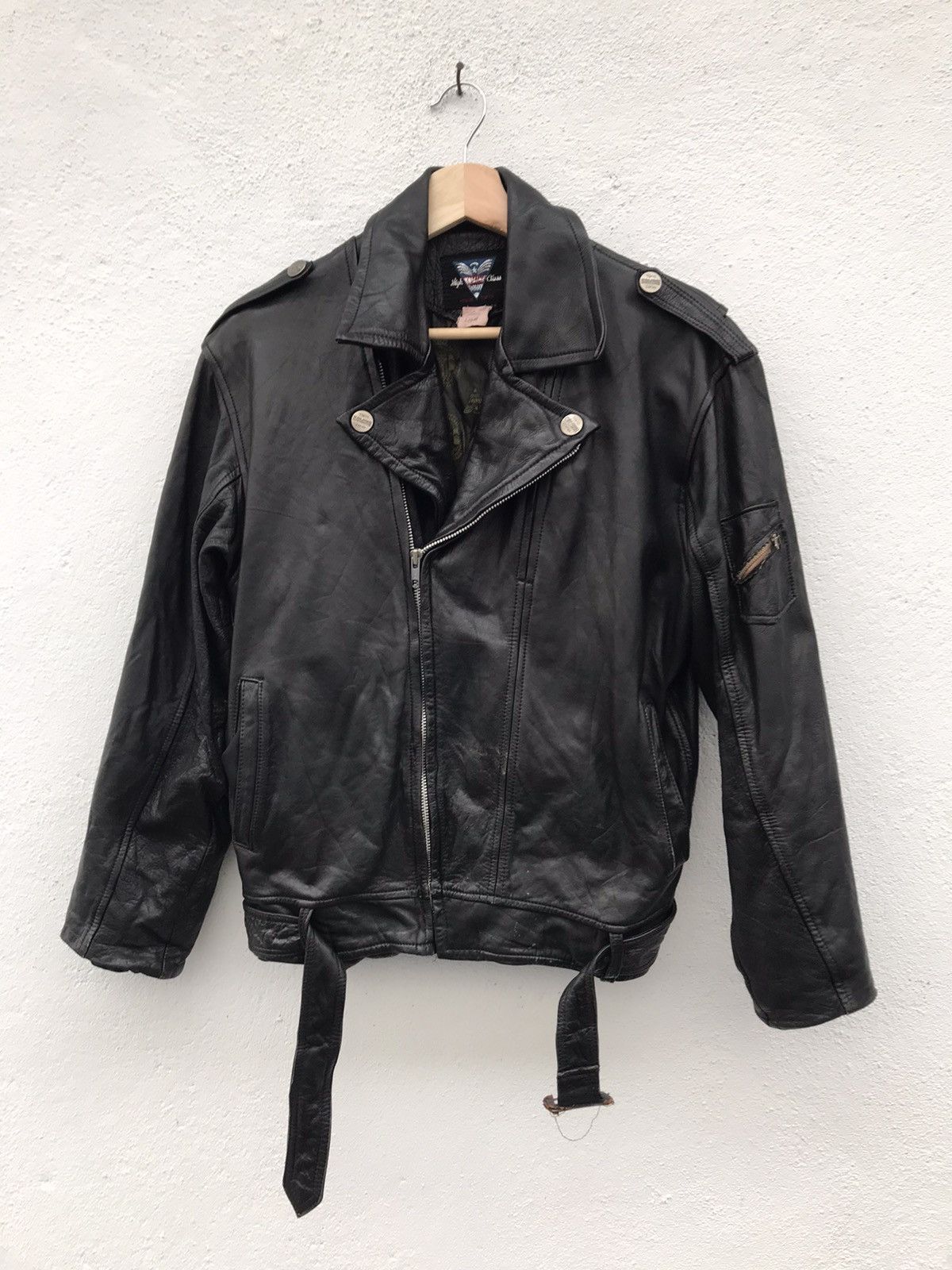 Seditionaries Komine Tokyo Japan Punk Bikers Double Collar Leather Jacket Size US L / EU 52-54 / 3 - 1 Thumbnail