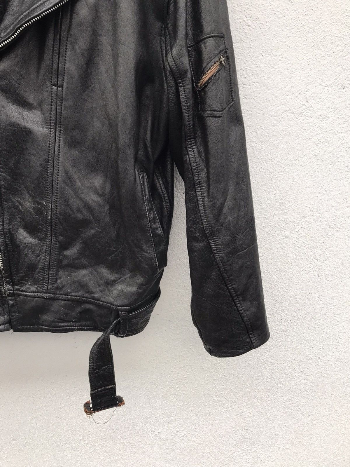 Seditionaries Komine Tokyo Japan Punk Bikers Double Collar Leather Jacket Size US L / EU 52-54 / 3 - 3 Thumbnail