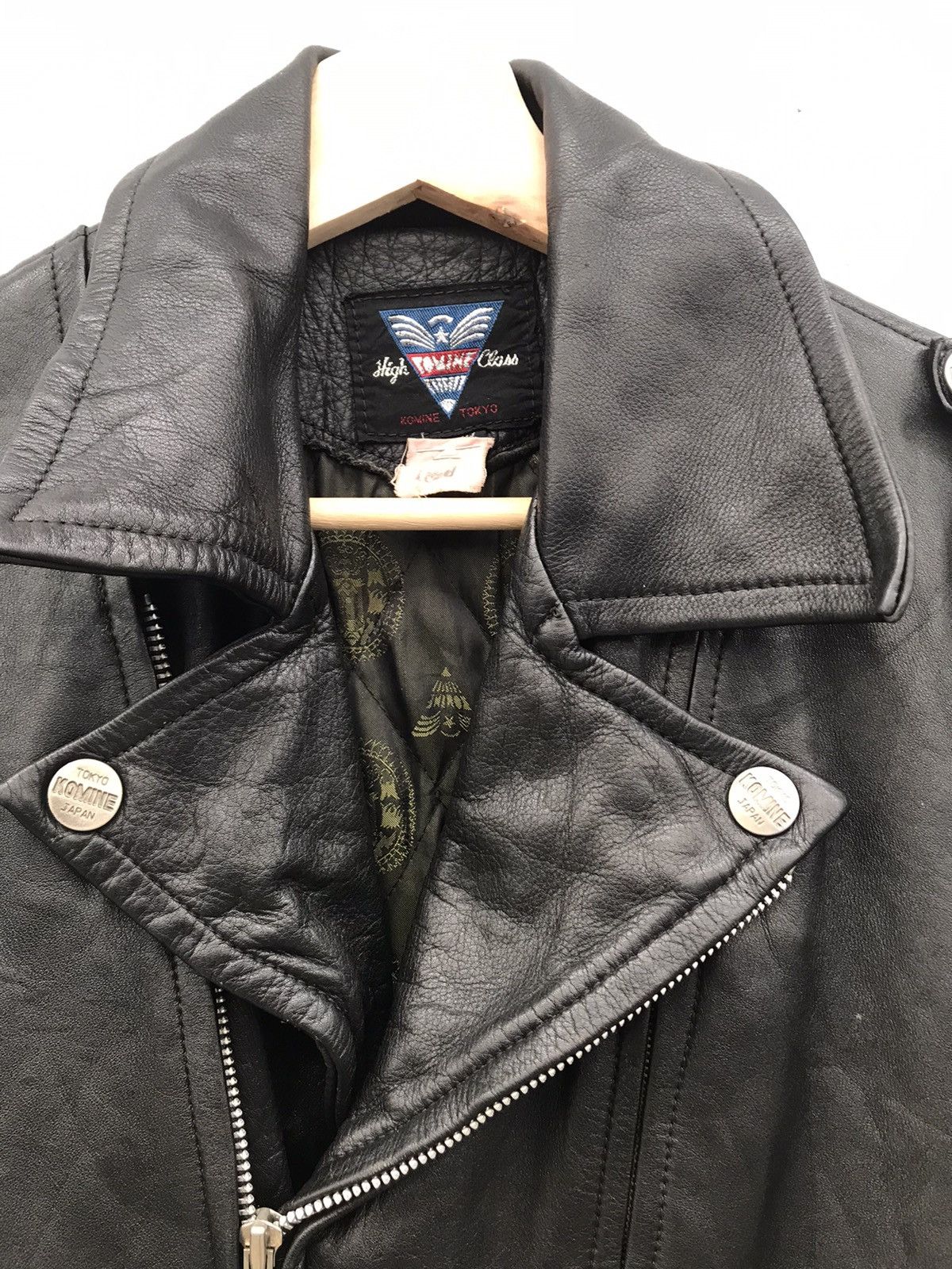 Seditionaries Komine Tokyo Japan Punk Bikers Double Collar Leather Jacket Size US L / EU 52-54 / 3 - 7 Thumbnail