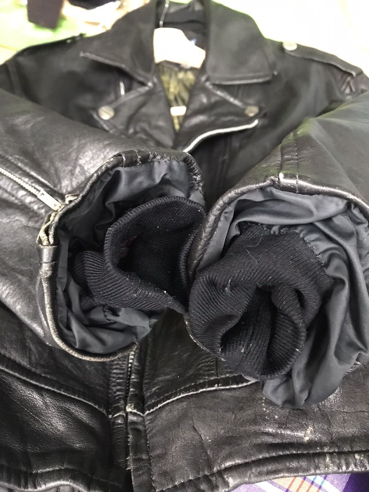 Seditionaries Komine Tokyo Japan Punk Bikers Double Collar Leather Jacket Size US L / EU 52-54 / 3 - 19 Thumbnail