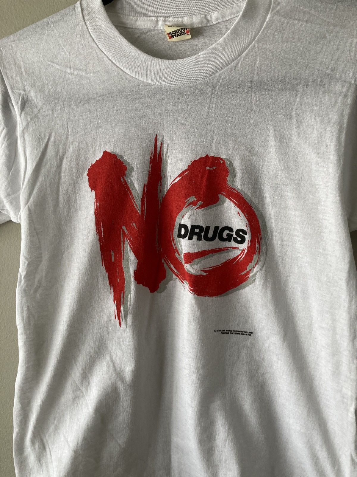 Band Tees 1986 VINTAGE DARE NO DRUGS SCREEN STARS TEE RARE Size US S / EU 44-46 / 1 - 3 Thumbnail