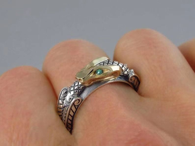 Jewelry Gothic Snake Punk Ring Size ONE SIZE - 2 Thumbnail