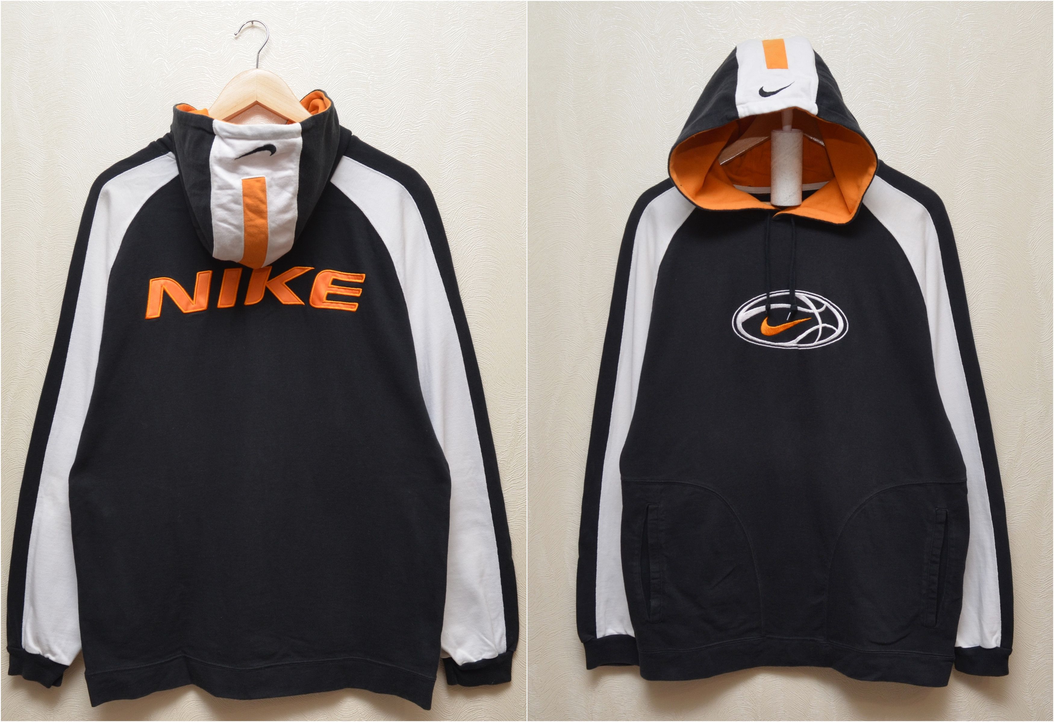 Nike × Vintage Nike Vintage Big Embroided Logo Hoodie 90s y2k Size US M / EU 48-50 / 2 - 1 Thumbnail