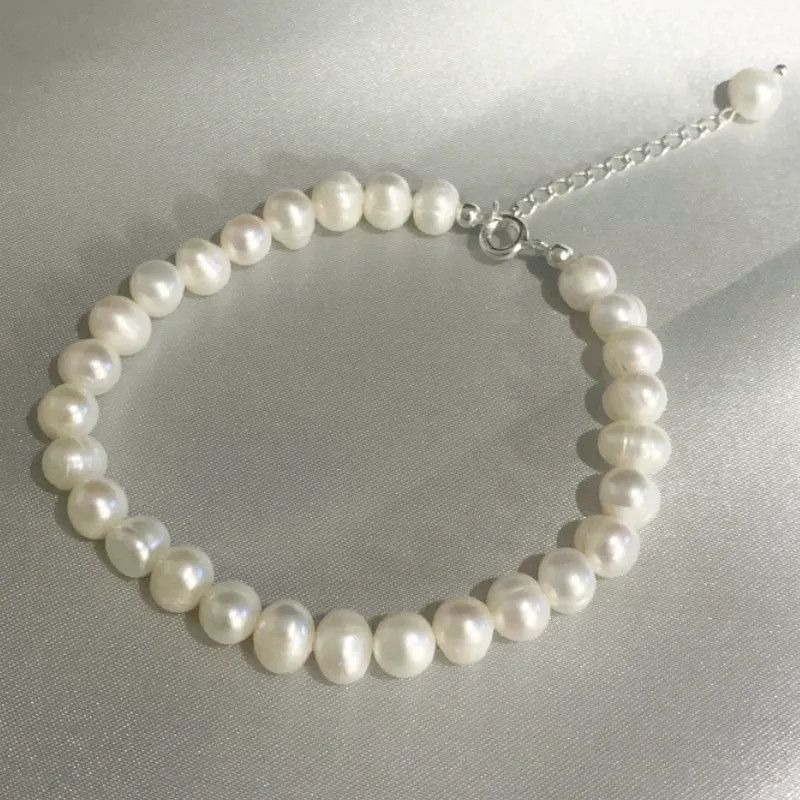 Jewelry 7mm Pearl Bead Bracelet Size ONE SIZE - 3 Thumbnail