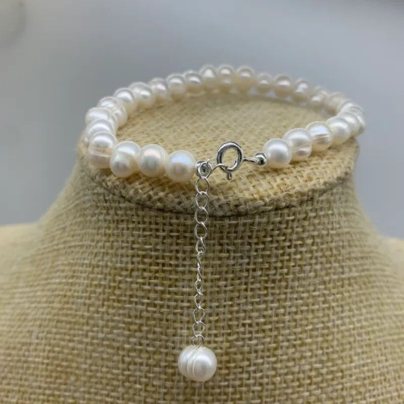 Jewelry 7mm Pearl Bead Bracelet Size ONE SIZE - 4 Thumbnail