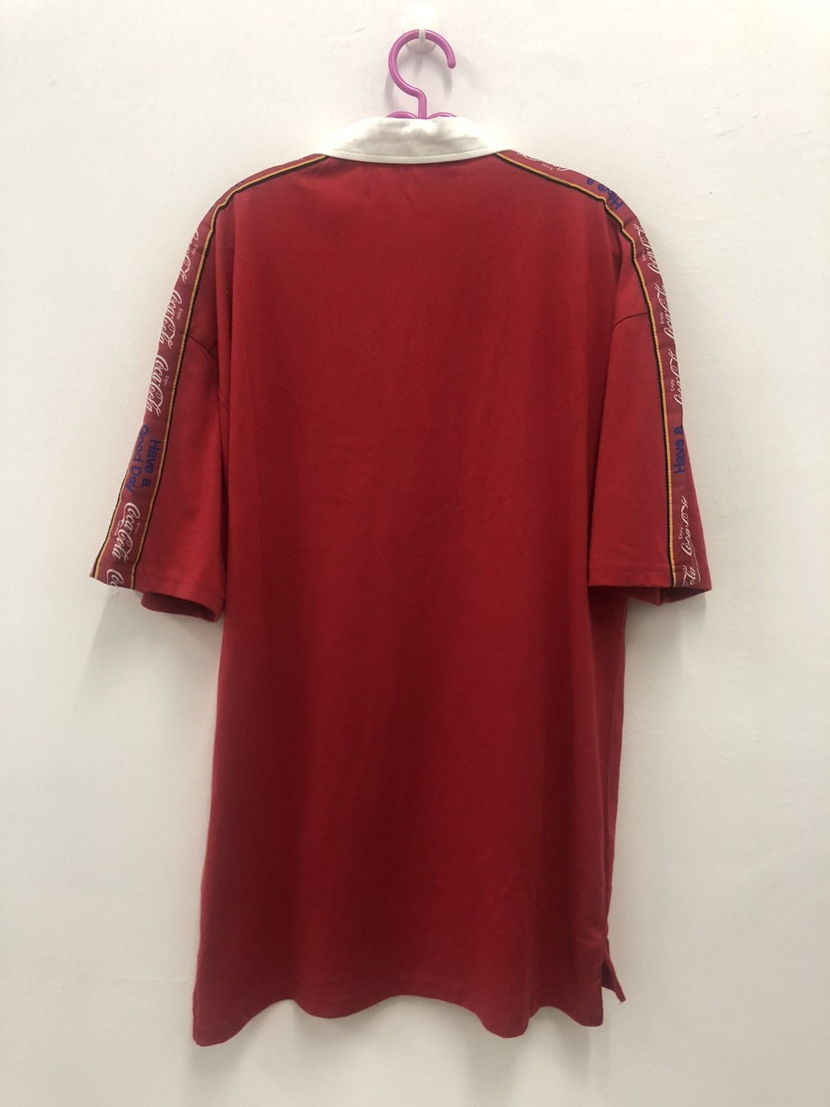 Coca Cola Rare COCA COLA Have A Good Day Spell Out Taped Polo Shirt Size US M / EU 48-50 / 2 - 6 Thumbnail
