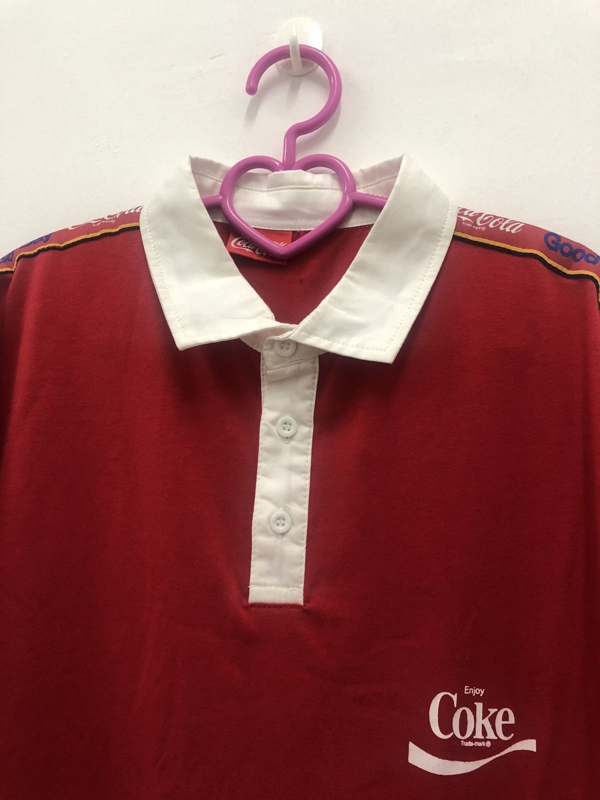 Coca Cola Rare COCA COLA Have A Good Day Spell Out Taped Polo Shirt Size US M / EU 48-50 / 2 - 3 Thumbnail
