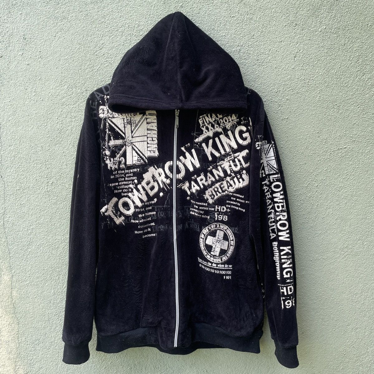 Japanese Brand Vintage DESIGNER Full Print Zipper Ups Hooded Jacket Size US L / EU 52-54 / 3 - 1 Thumbnail