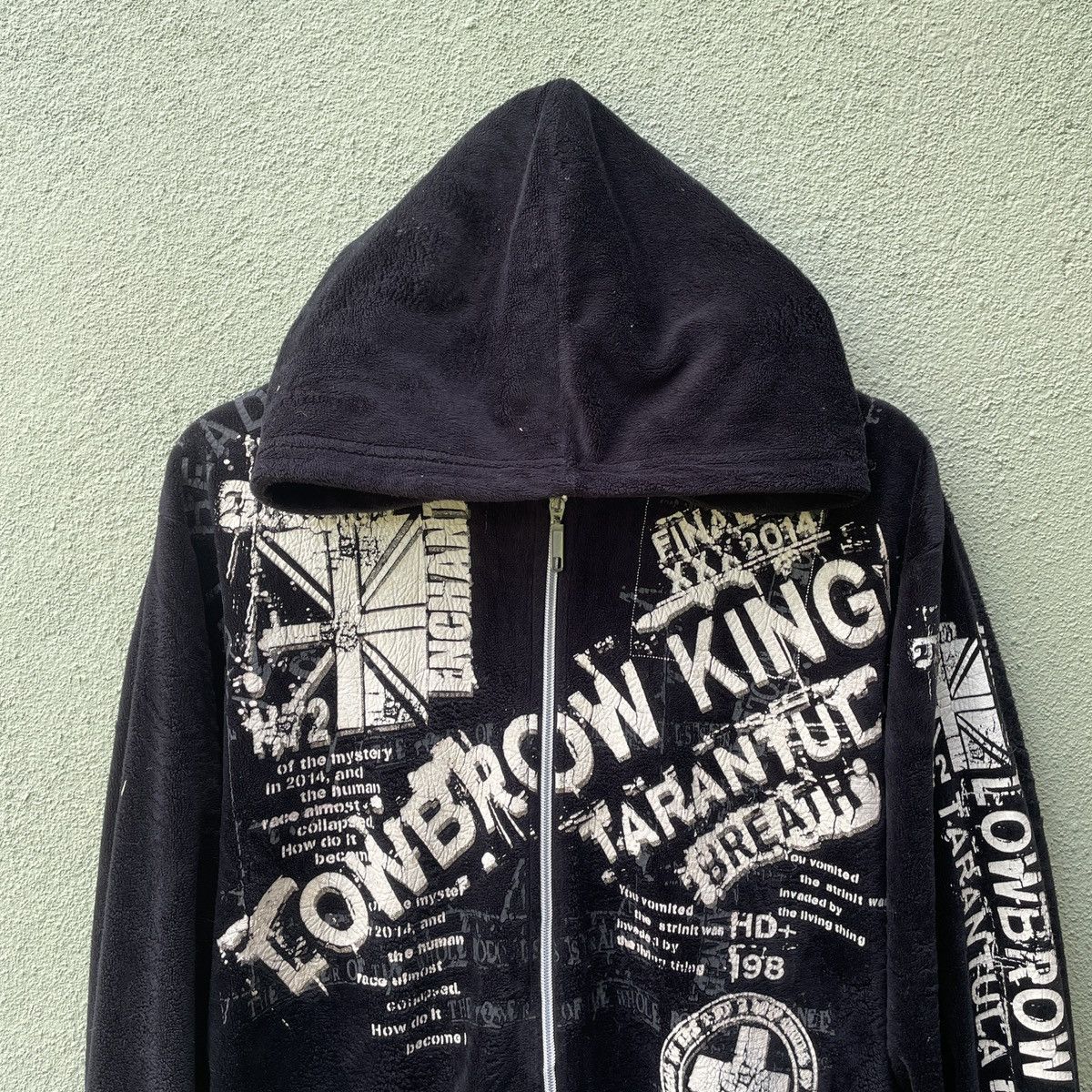 Japanese Brand Vintage DESIGNER Full Print Zipper Ups Hooded Jacket Size US L / EU 52-54 / 3 - 3 Thumbnail