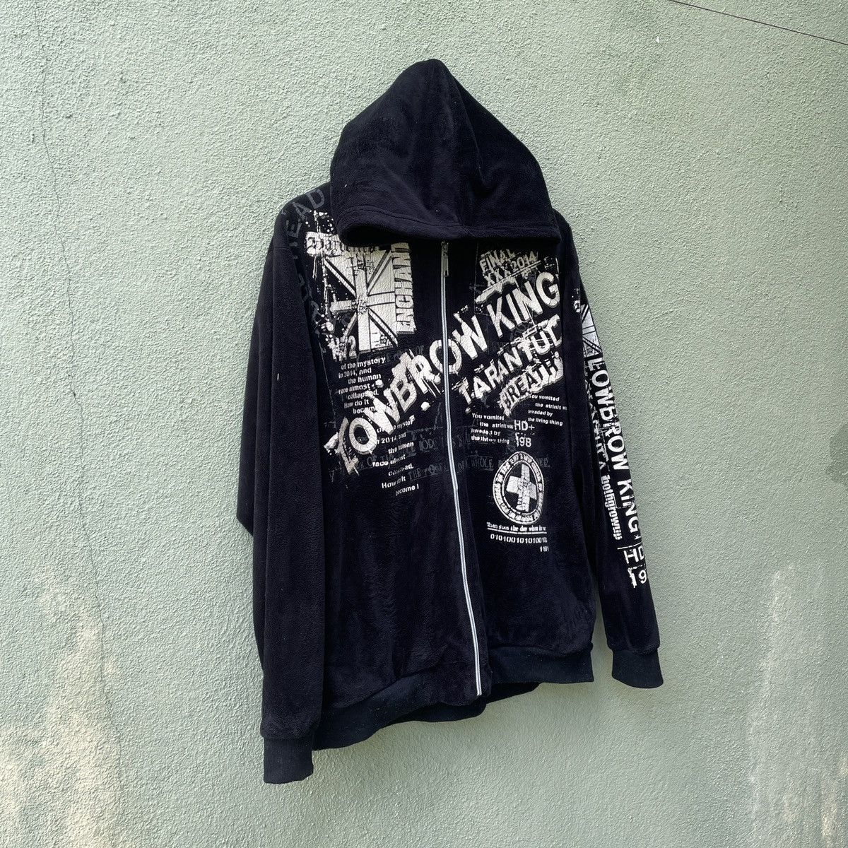 Japanese Brand Vintage DESIGNER Full Print Zipper Ups Hooded Jacket Size US L / EU 52-54 / 3 - 2 Thumbnail