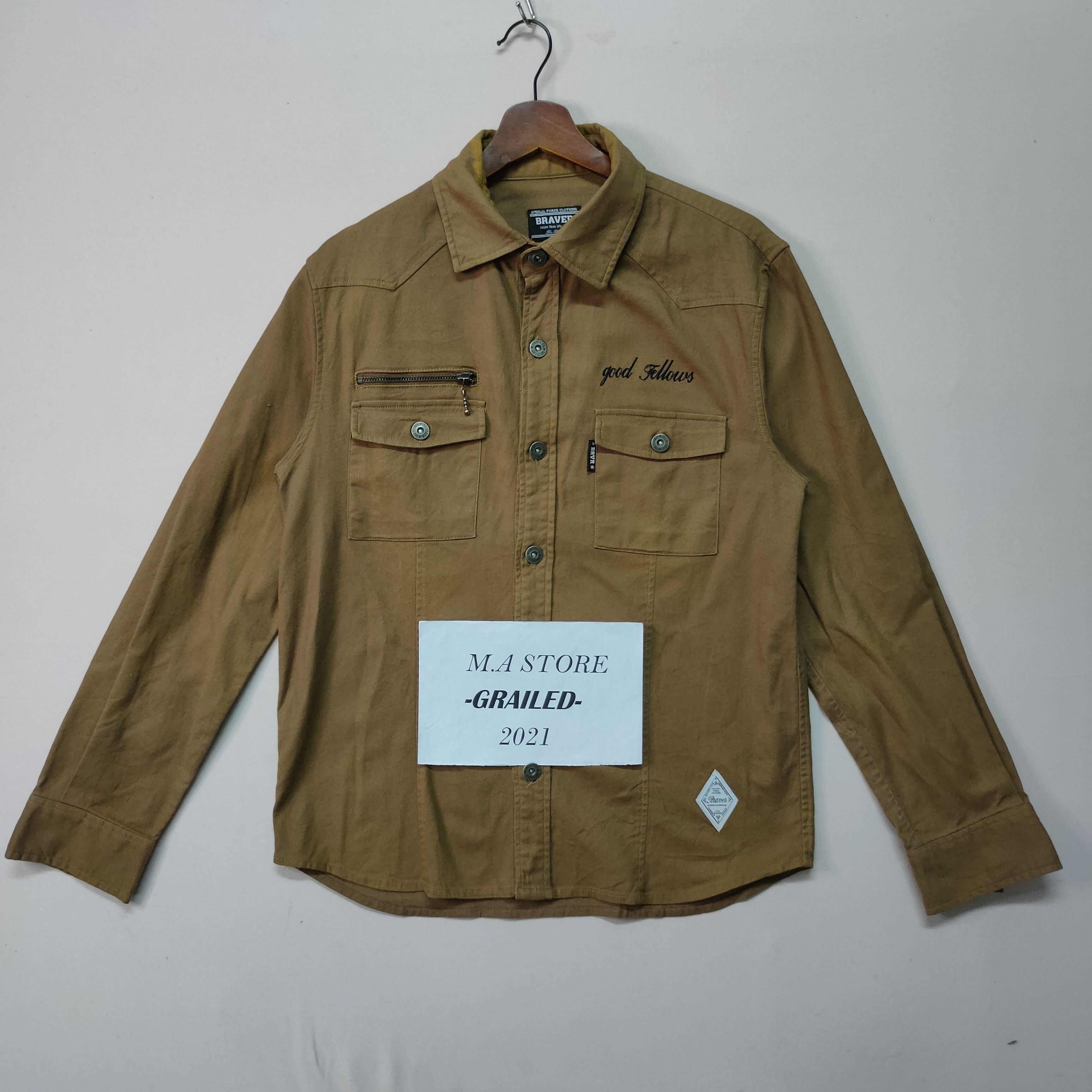 Japanese Brand Vintage Braver Button Ups Long Sleeve Shirt Size US M / EU 48-50 / 2 - 1 Thumbnail