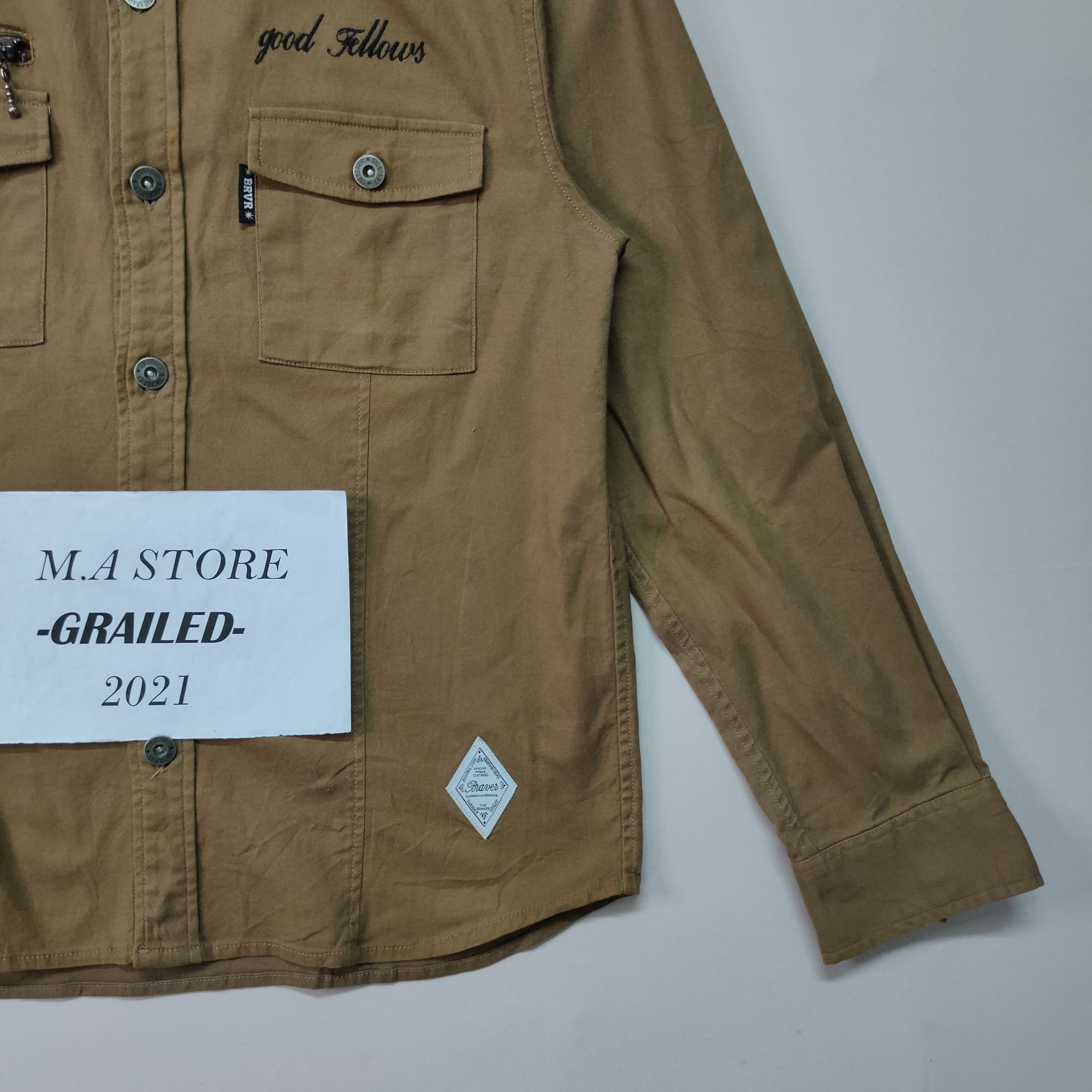 Japanese Brand Vintage Braver Button Ups Long Sleeve Shirt Size US M / EU 48-50 / 2 - 2 Thumbnail