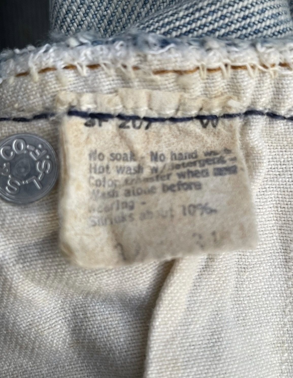 Levi's Levis 501 e 1983 Vintage Redline Selvedge Aging Wash Denim Size US 30 / EU 46 - 16 Thumbnail