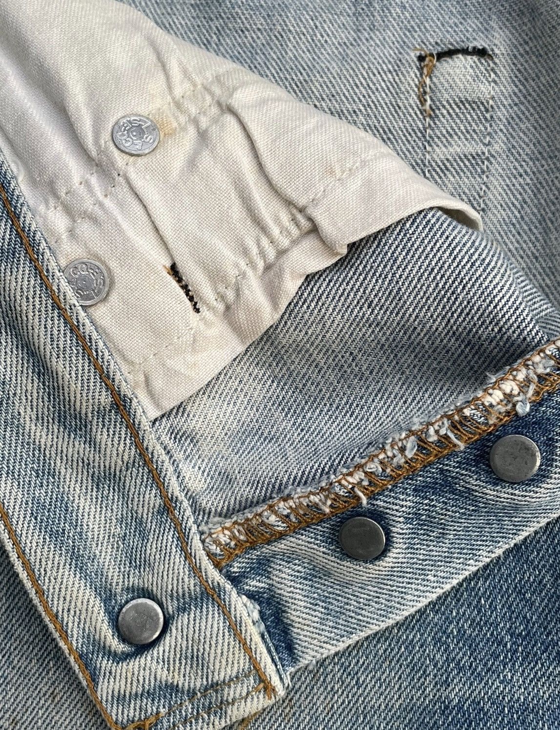 Levi's Levis 501 e 1983 Vintage Redline Selvedge Aging Wash Denim Size US 30 / EU 46 - 19 Thumbnail