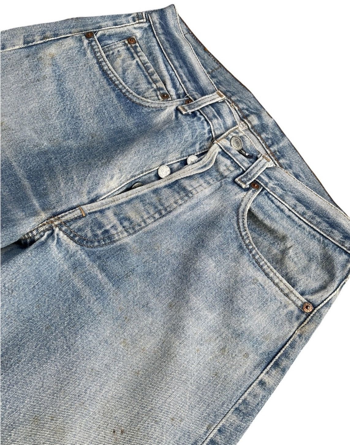 Levi's Levis 501 e 1983 Vintage Redline Selvedge Aging Wash Denim Size US 30 / EU 46 - 7 Thumbnail