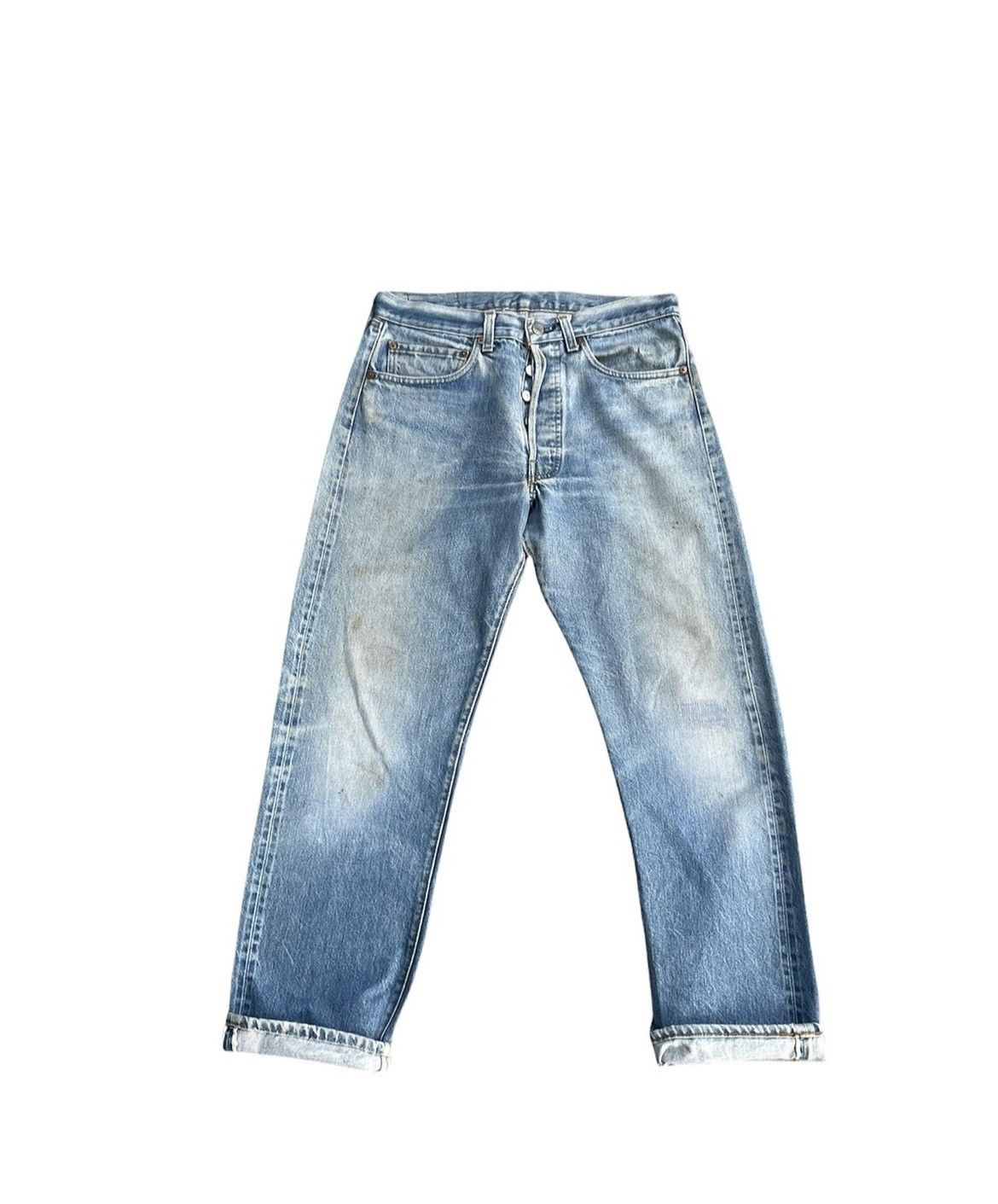 Levis 501 e 1983 Vintage Redline Selvedge Aging Wash Denim Denim