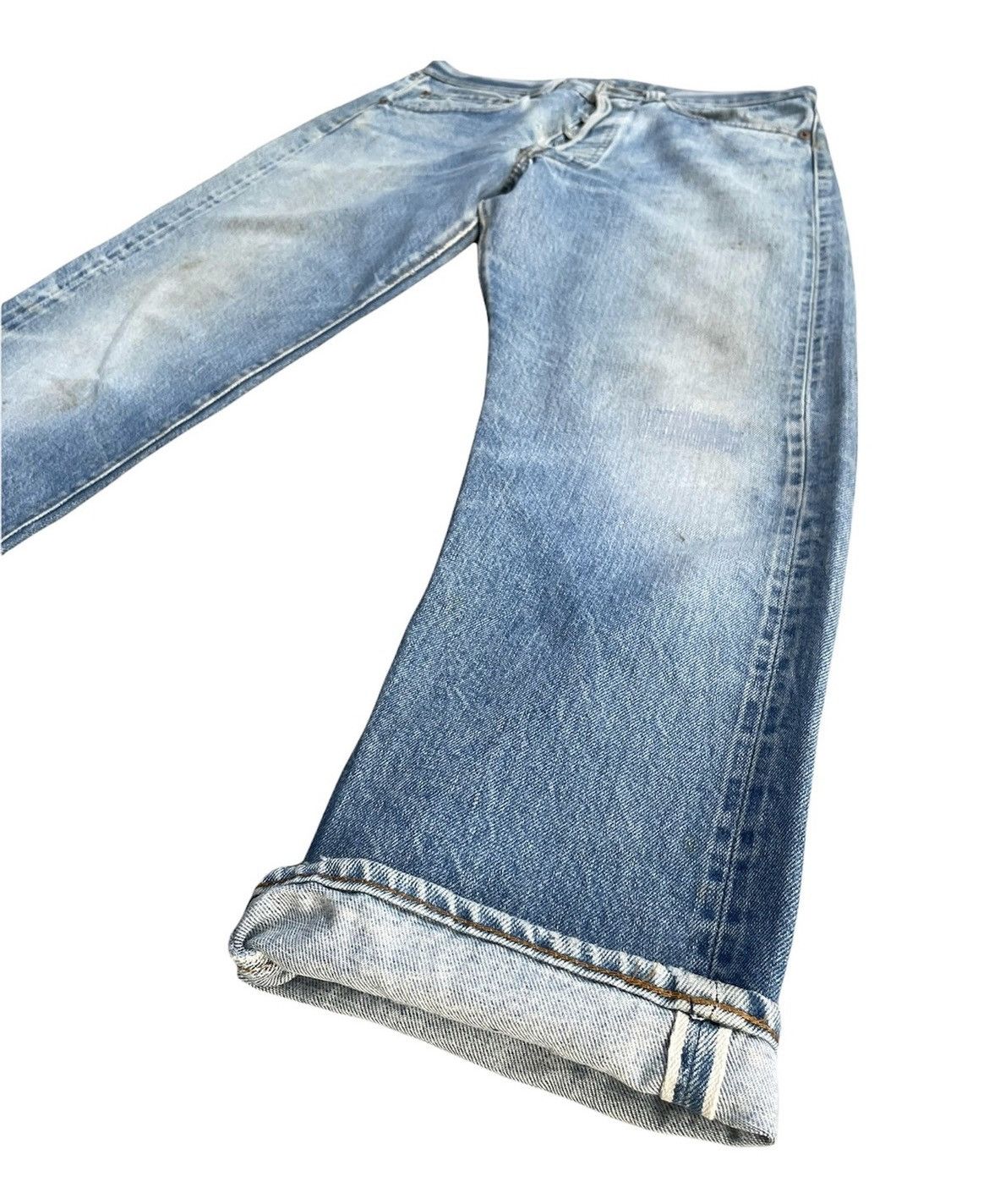 Levis 501 e 1983 Vintage Redline Selvedge Aging Wash Denim Denim