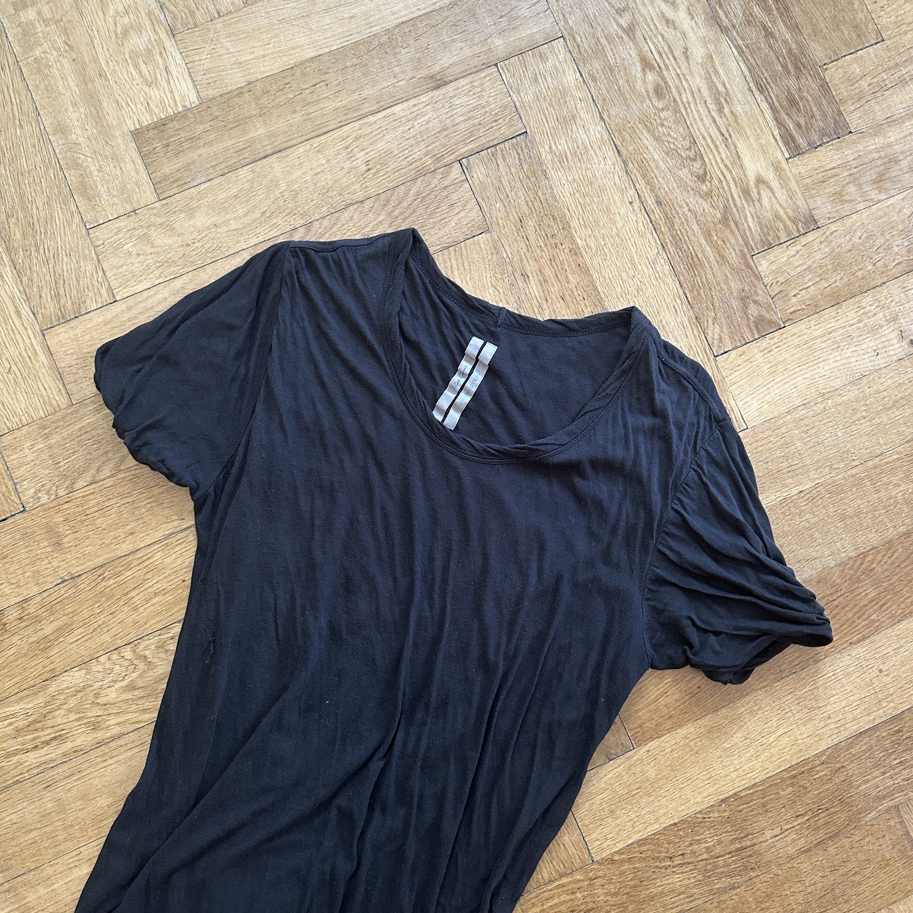 Rick Owens FW14 Moody Black Double Layer T-Shirt Size US L / EU 52-54 / 3 - 3 Thumbnail